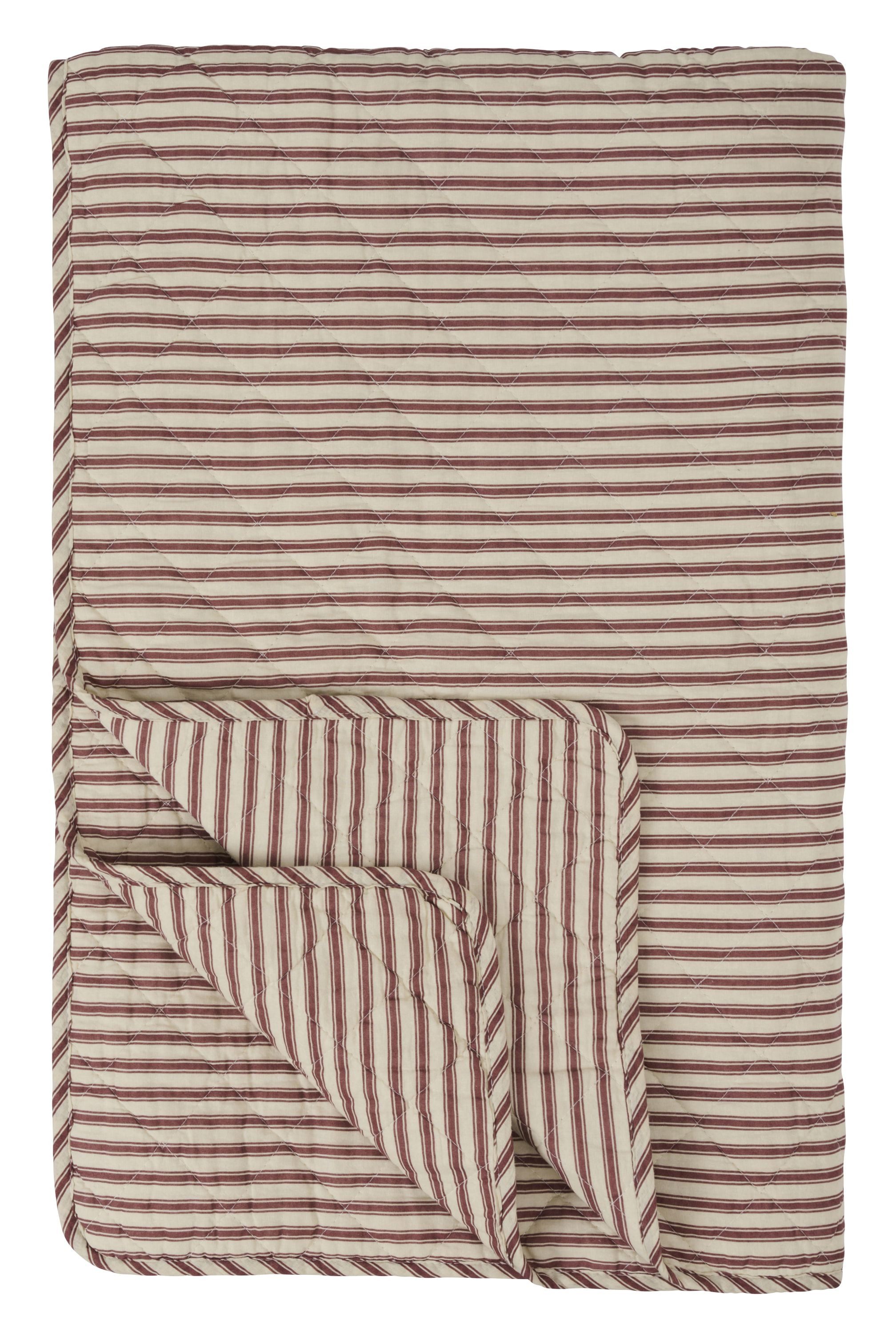Ib Laursen Tagesdecke Ib Laursen - Decke Quilt Wohndecke 130x180cm Sand Dusty Plum