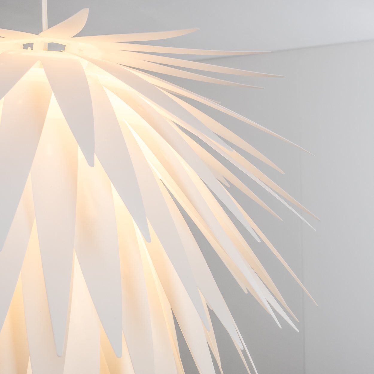 hofstein Hängeleuchte »Corato« moderne max. 140cm, Leuchtmittel, aus Hängelampe Höhe Kunststoff ohne Weiß, E27 in Ø55cm