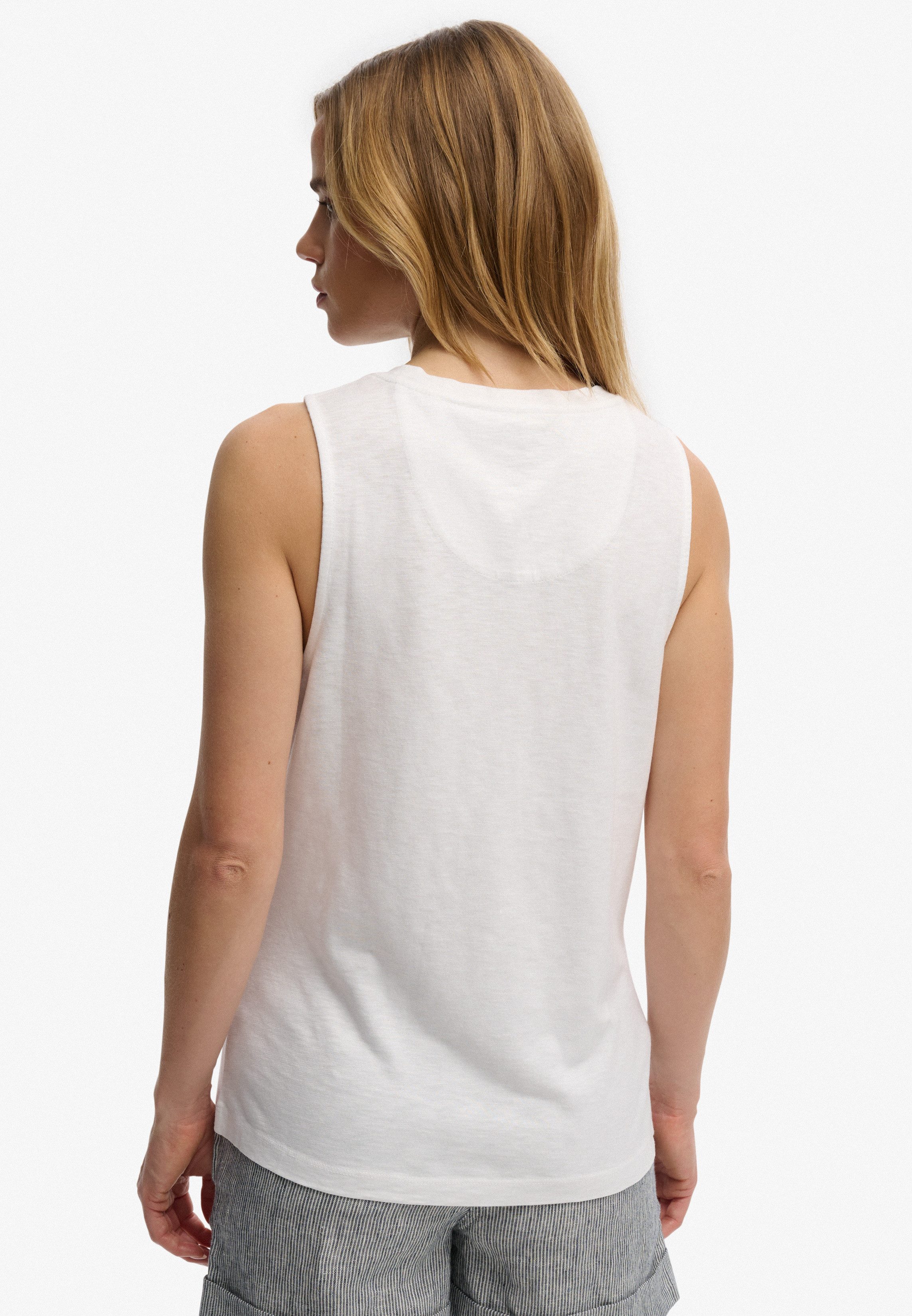 Superdry Tanktop SCOOP NECK TANK Baumwollmischung, regular fit