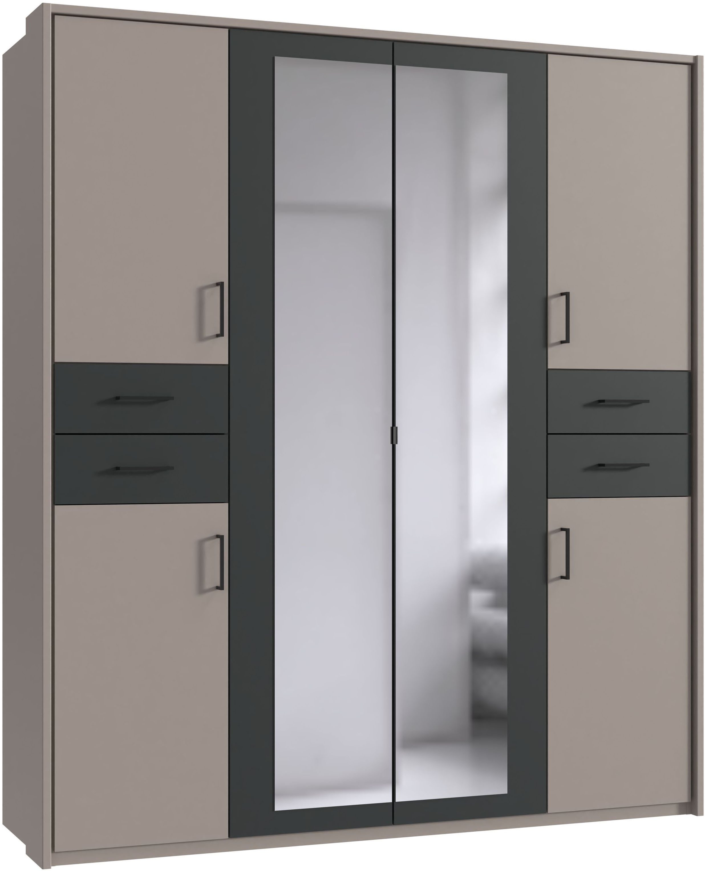 Wimex Drehtürenschrank Vegas inklusive Passepartout-Rahmen, mit Spiegeltüren und Schubladen