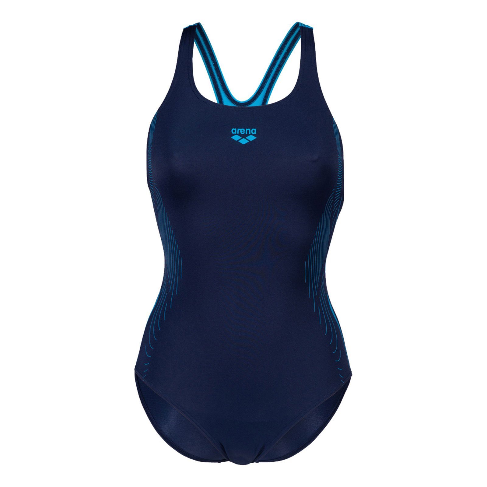 Arena Badeanzug Swim Pro-Back aus schnelltrocknendem MaxLife Eco Material 780 navy - turquoise