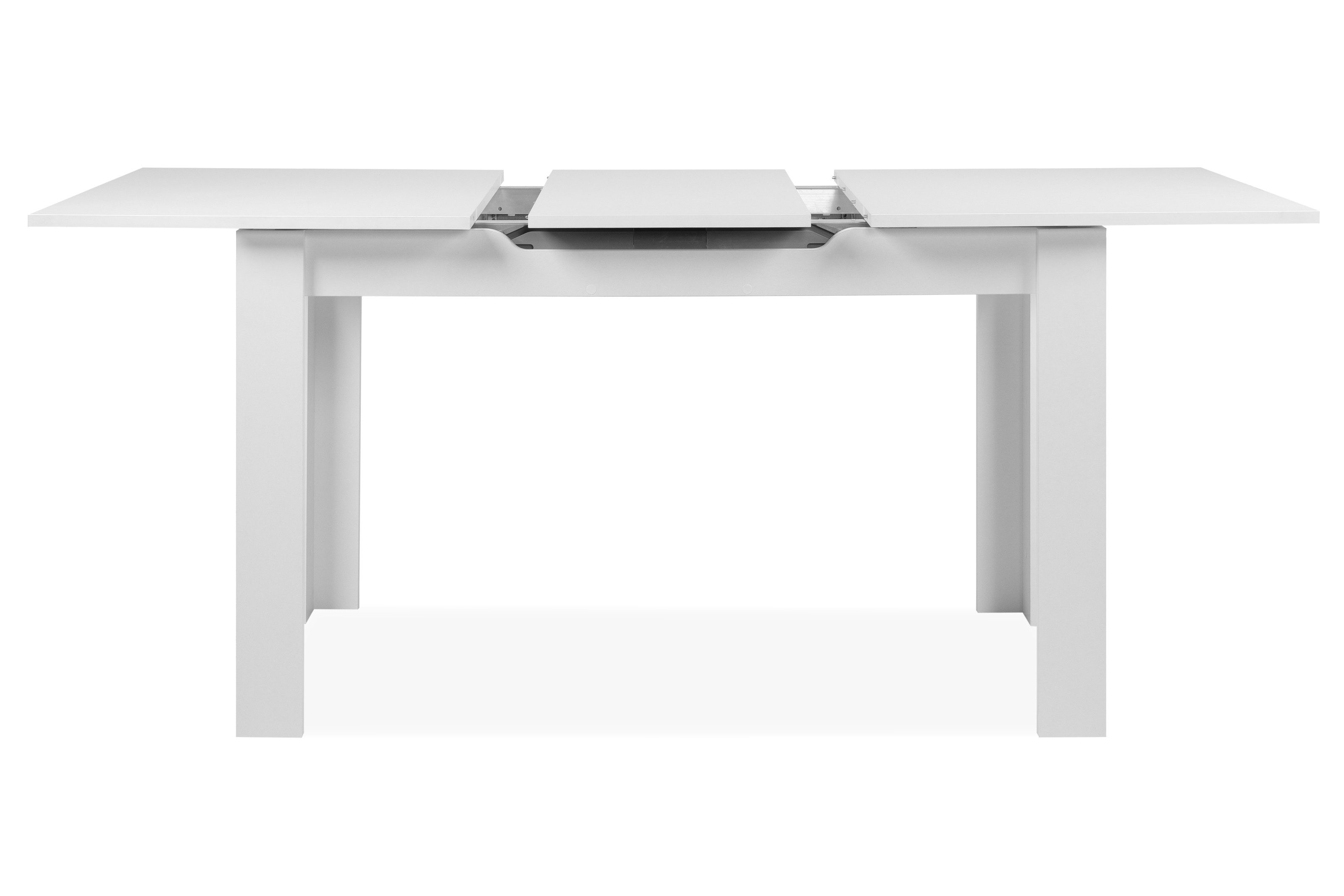 Finori Kulissentisch ausziehbar bis 165cm, in Weiß - 125/165x75x80cm (BxHxT)