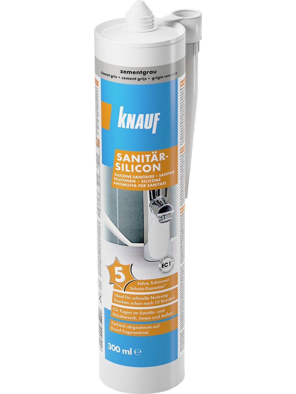 KNAUF Silikon Knauf Sanitär Silikon zementgrau 300 ml