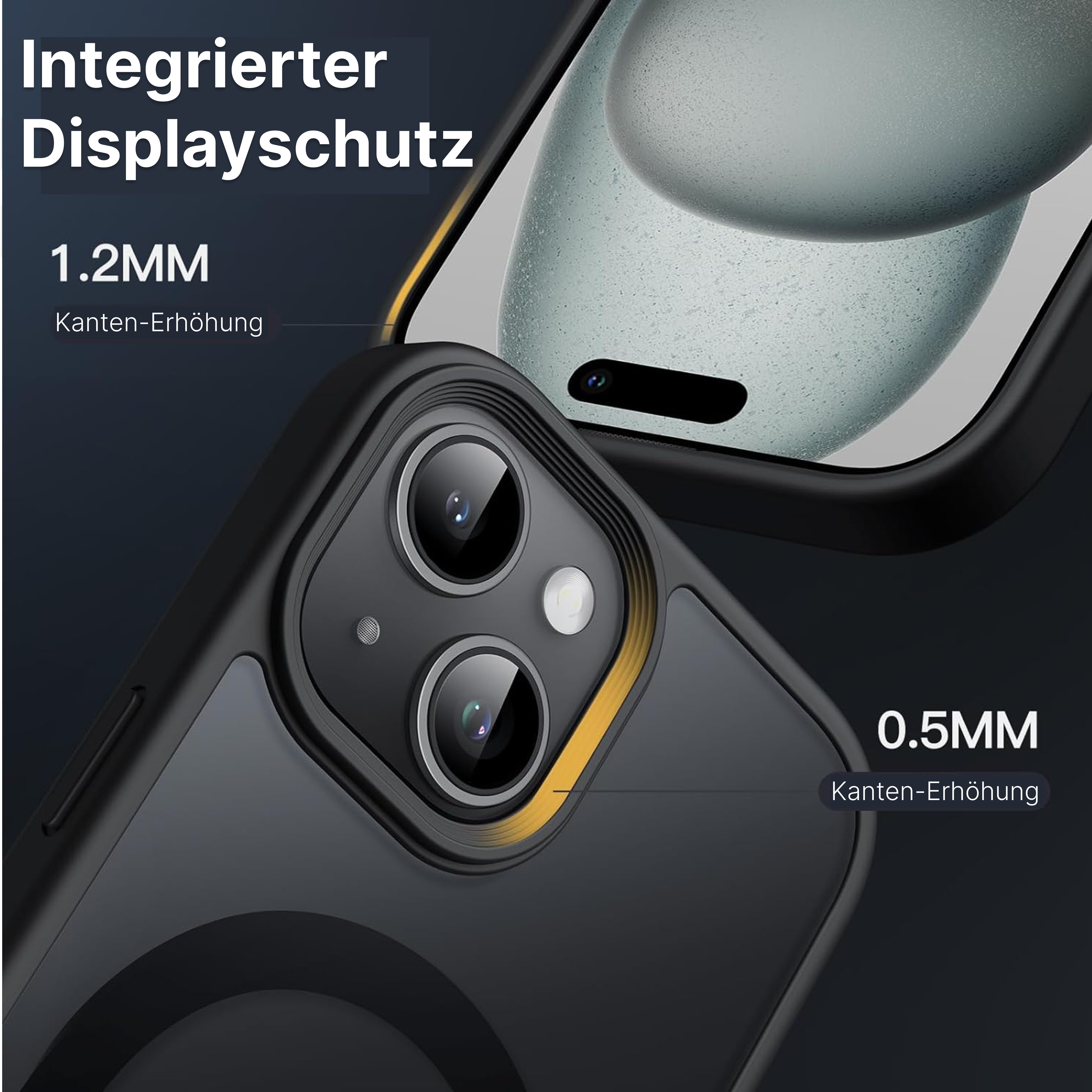 Futurea Smartphone-Hülle iPhone Hülle Schwarz MagSafe Case Frosted-Black, für iPhone 17 Air, iPhone 17 Pro, iPhone 17 Pro Max & iPhone 16