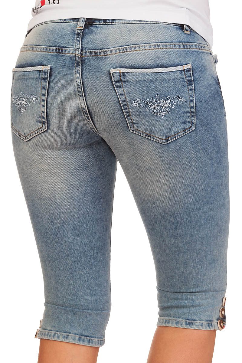 Almgwand Trachtenjeans Trachtenjeans Damen - MANDLING - hellblau, schwarz