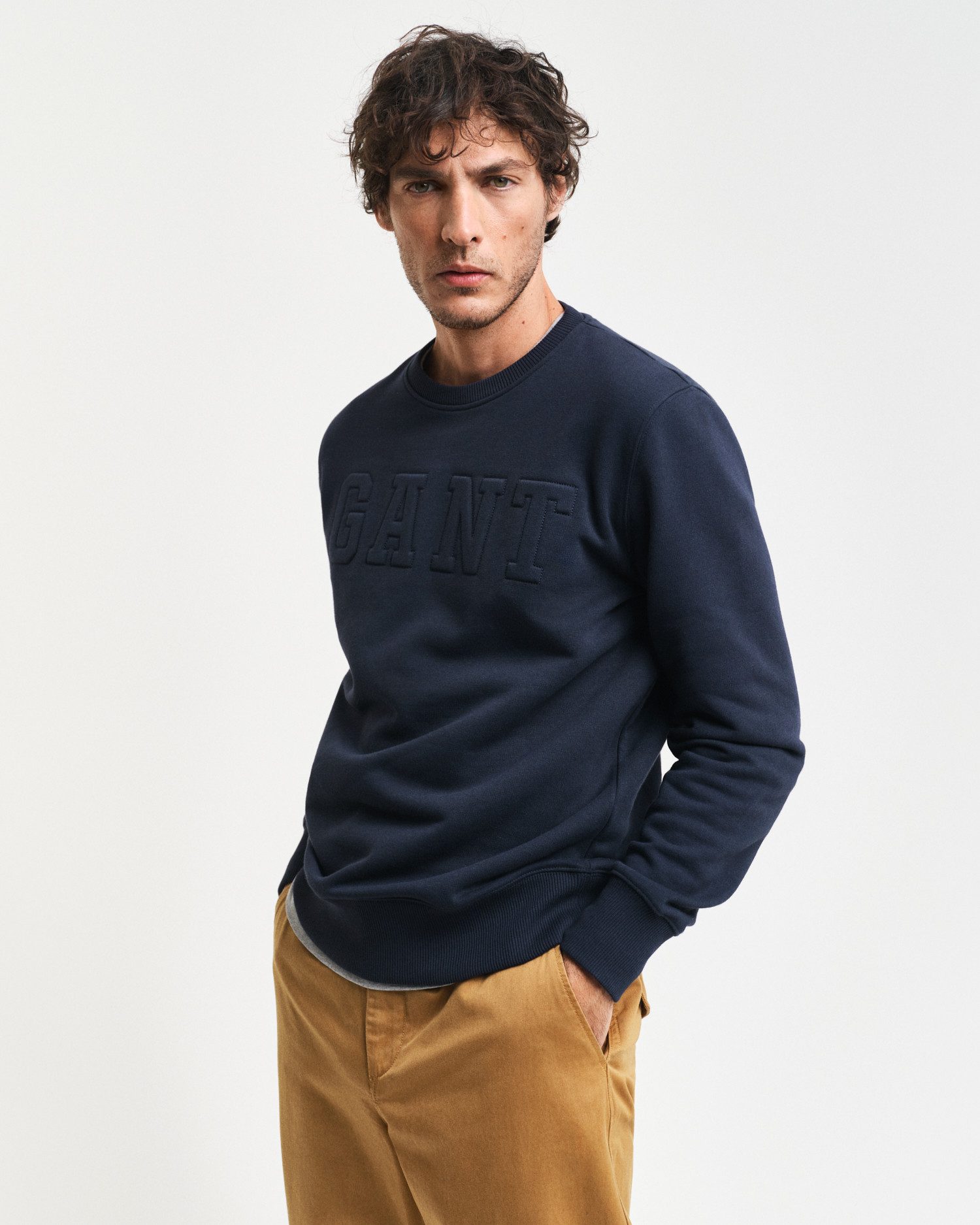 Gant Sweatshirt EMBOSSED C-NECK SWEAT eine günstig online kaufen