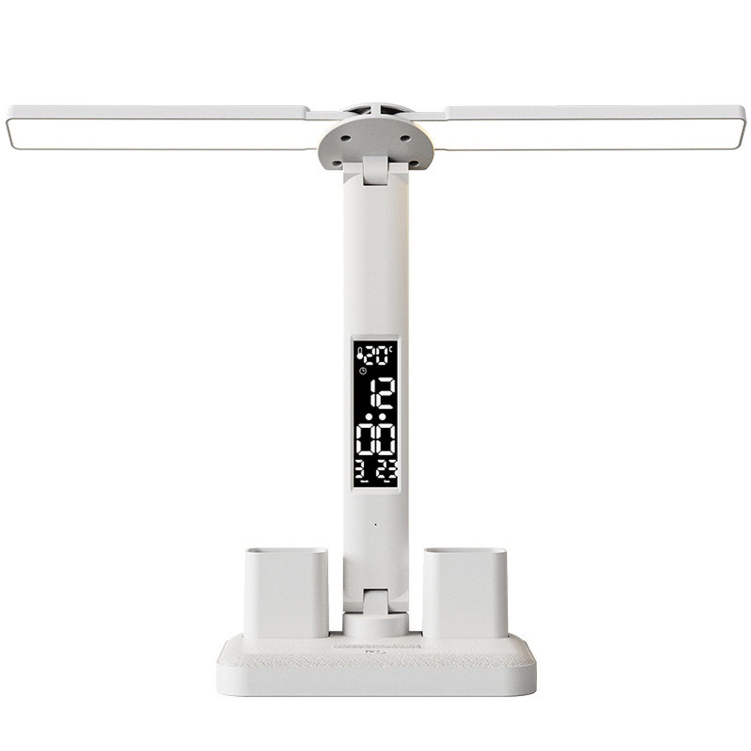 OKWISH LED Schreibtischlampe Doppelkopf Nachttischlampe Tischlampe günstig online kaufen