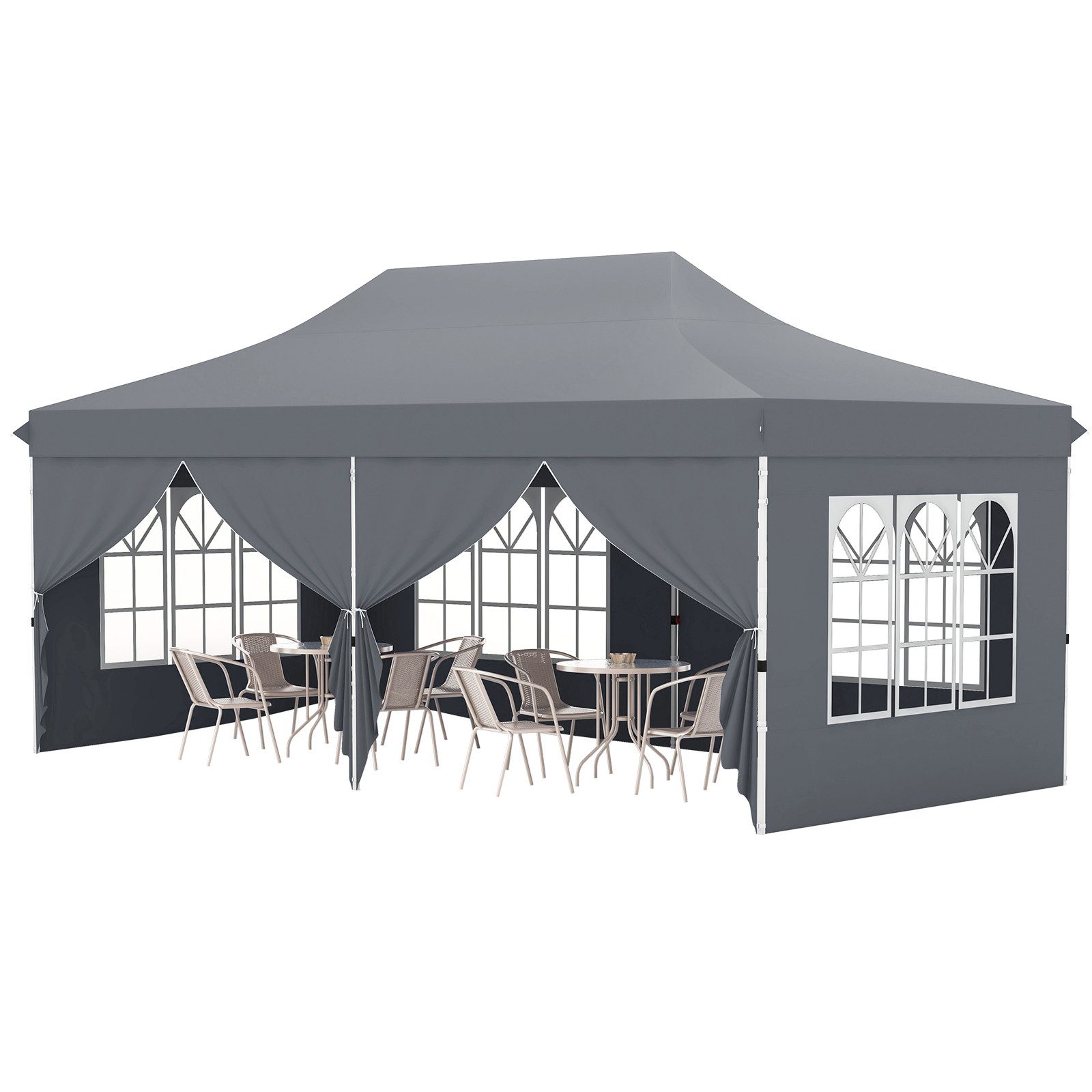 COSTWAY Pavillon 3 x 6m Faltpavillon, günstig online kaufen