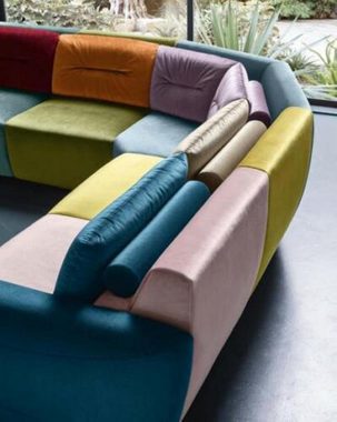 JVmoebel Ecksofa, Ecksofa Textil Eck Wohnlandschaft Design Ecksofa Sofa Couch