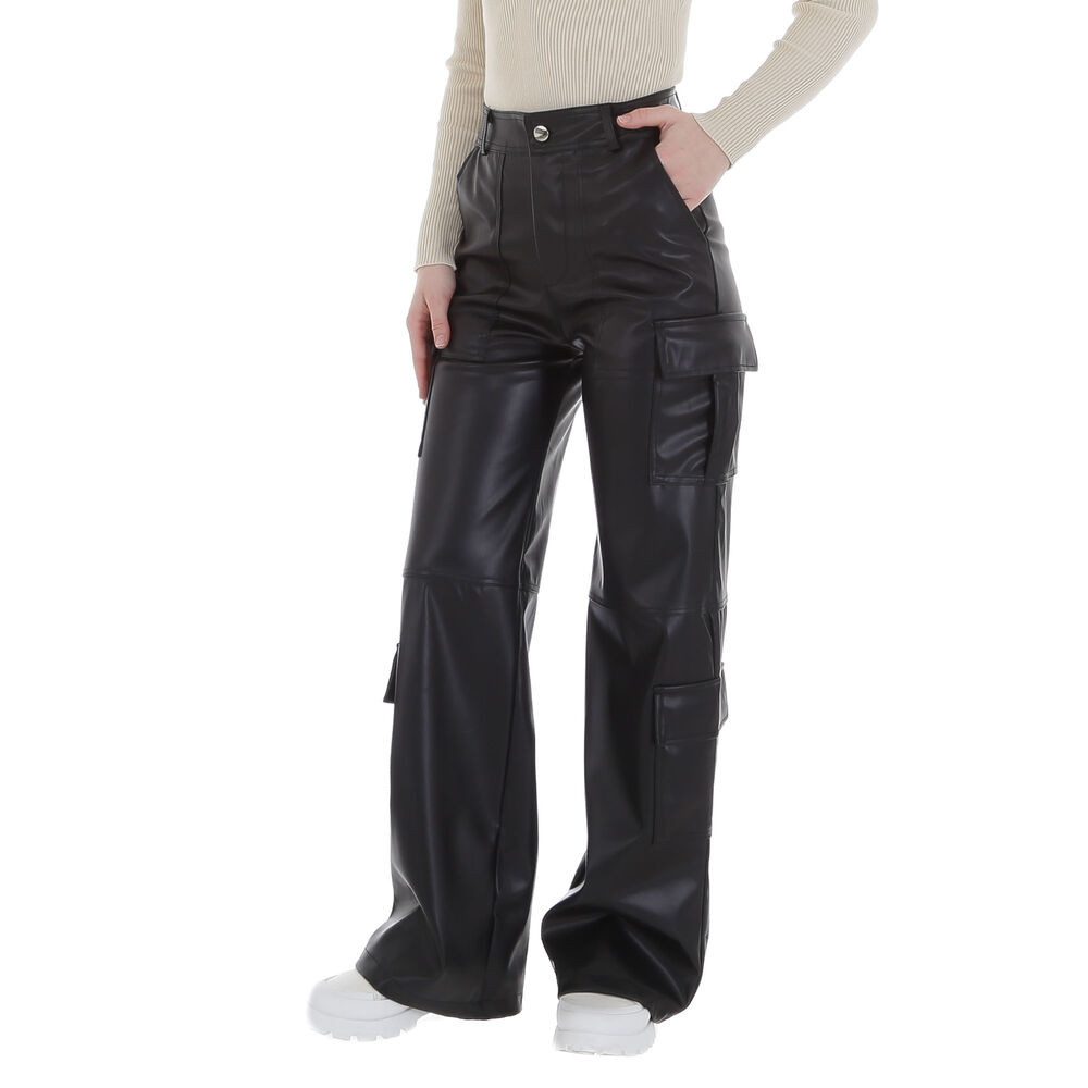 Ital-Design Lederimitathose Damen Freizeit (86365191) Glänzend Hose in Lede günstig online kaufen
