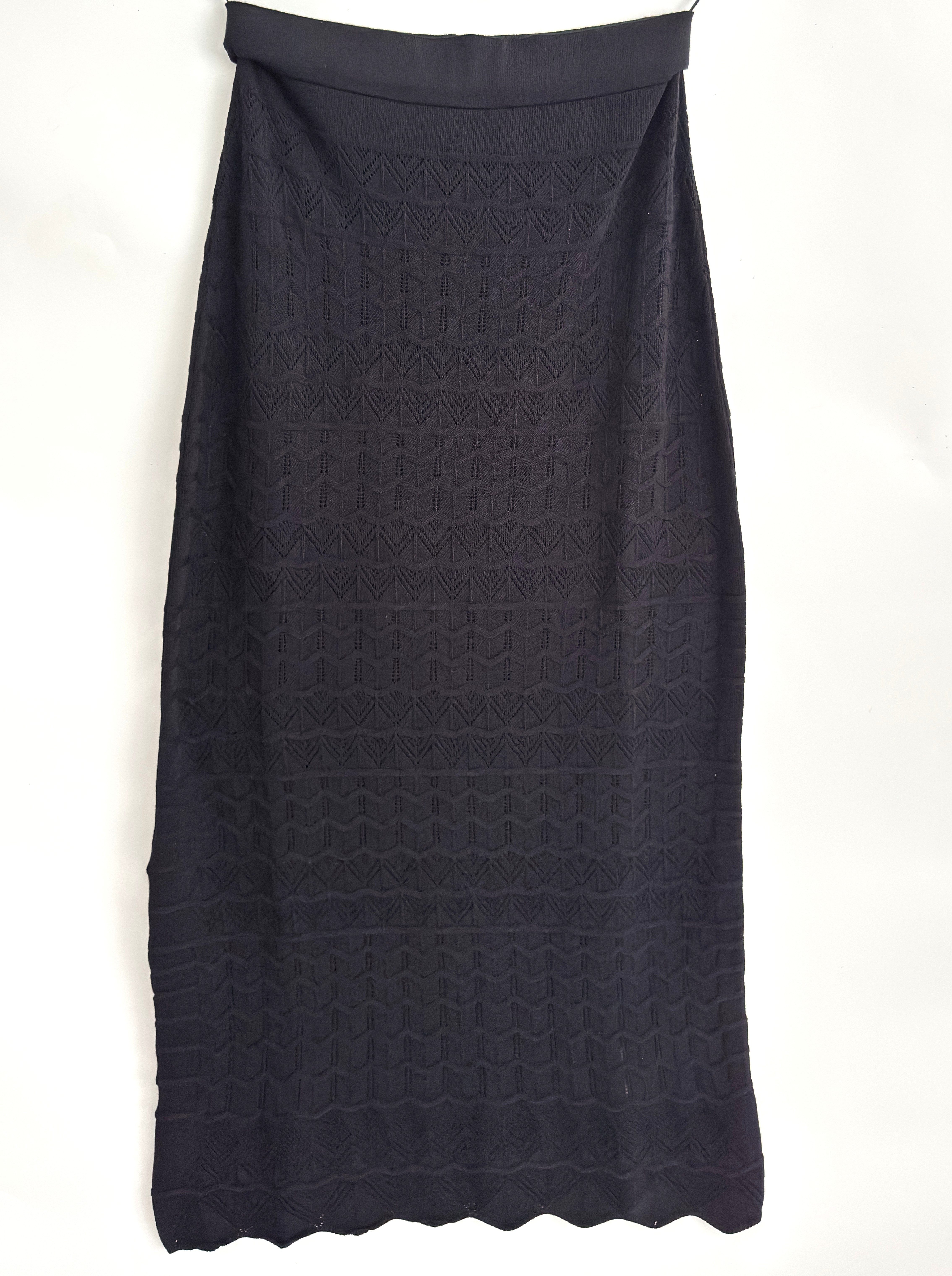 Zuckerwatte Strickrock Midirock in modischem Ajourstrick günstig online kaufen