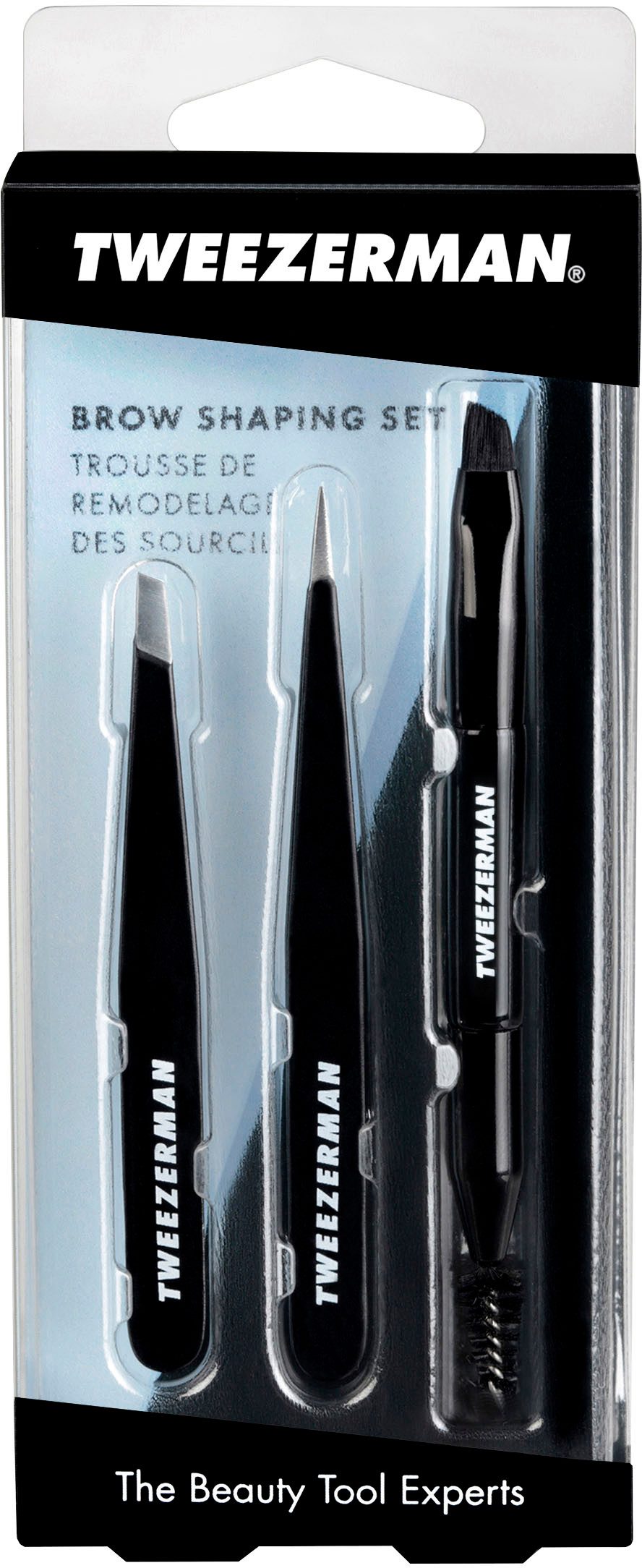 TWEEZERMAN Scheren-Set TWEEZERMAN, Brow Shaping Set: Augenbrauenstyling, (Set, 3-tlg), Pinzetten und Augenbrauenbürste