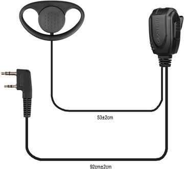 Retevis Retevis Funkgerät Headset 2 Pin D-Form Ohrhörer 2 STK Kopfhörer