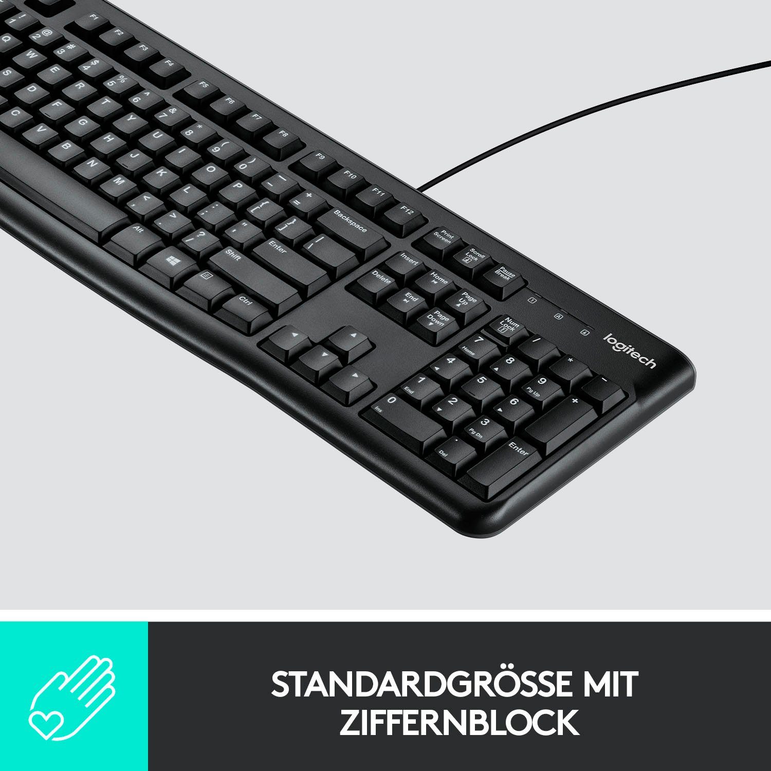 Tastatur- und Logitech Desktop MK120 Maus-Set