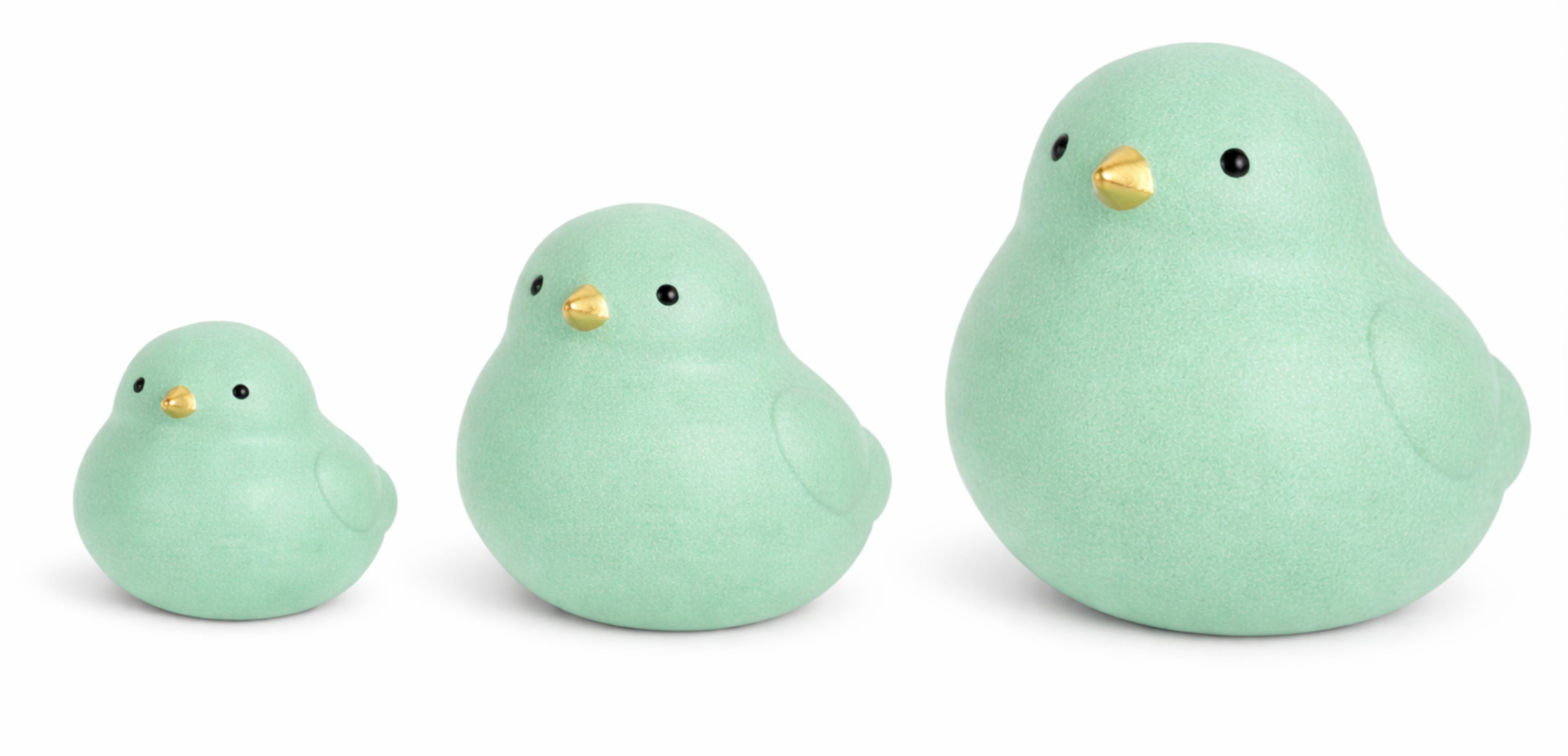 finehomegarden Dekofigur Keramik Vogel Dekofigur H12,5cm+ H18,5cm+H24cm Moderner Dekovogel (1 St), mint Wohnraum- & Tischdekoration 3Größen wählbar