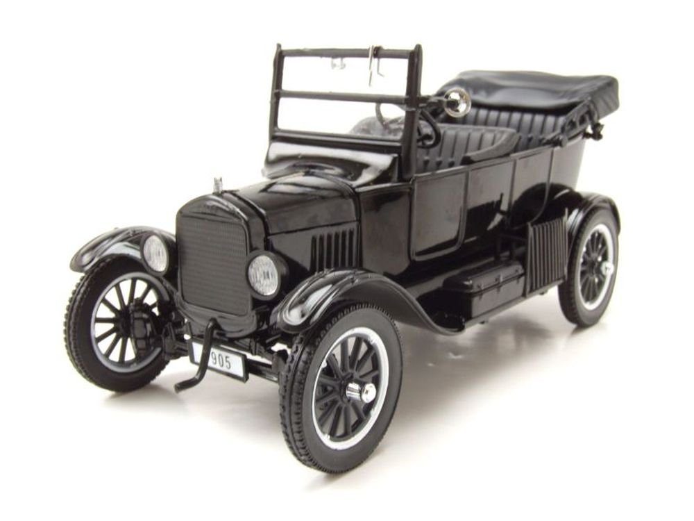 Modellauto Ford Model T 1925 schwarz mit Laurel & Hardy Dick und Doof Figuren
