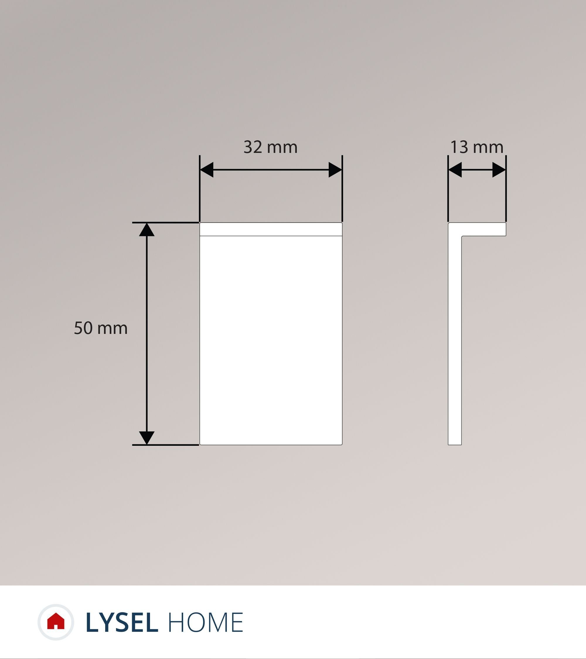 Sichtschutzbefestigung SET - "Stick LYSEL®, Front", & (1-tlg), Fix transparent 50x32mm HxB