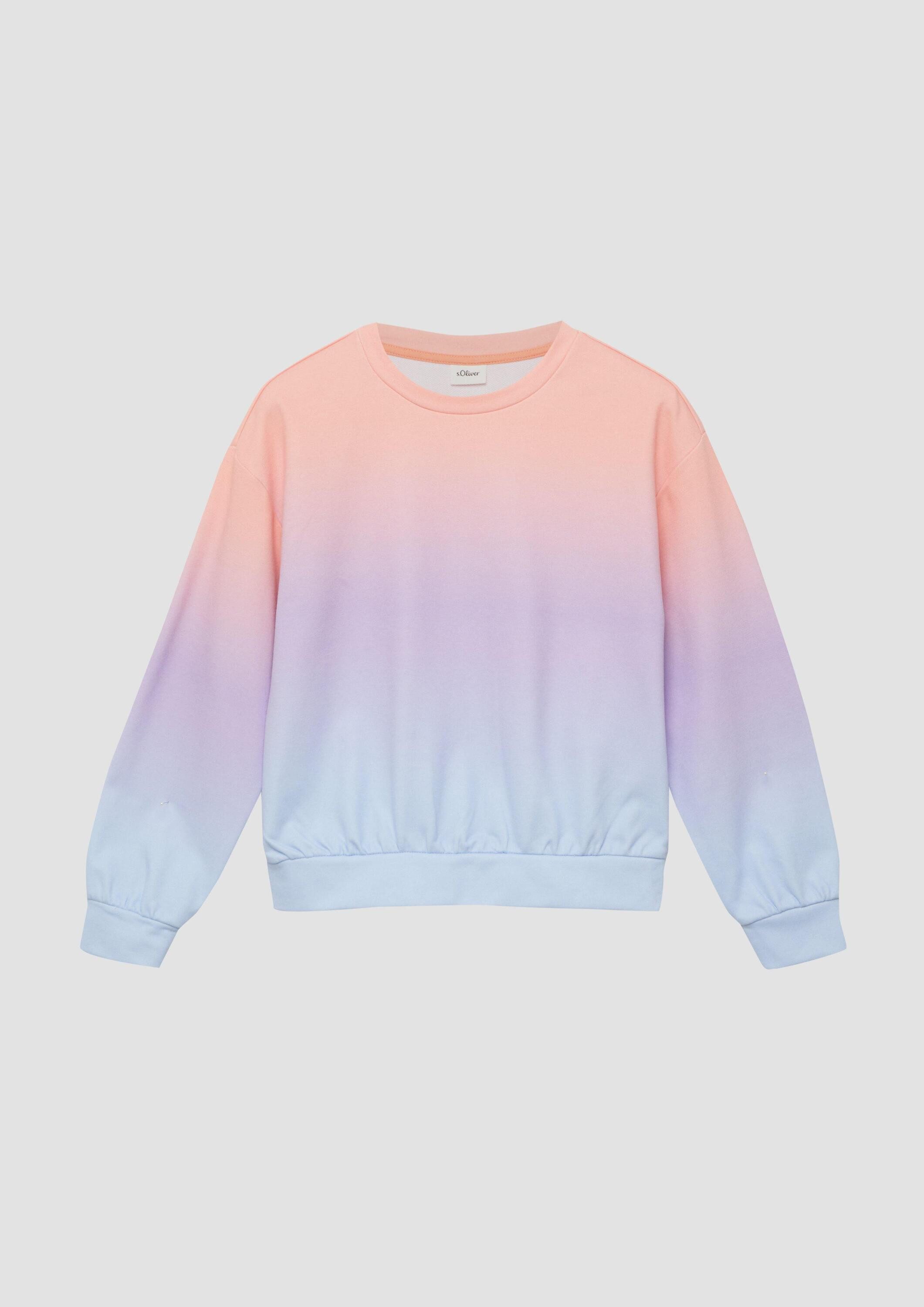 s.Oliver Sweatshirt Sweatshirt Oversize-Sweatshirt mit Farbverlauf