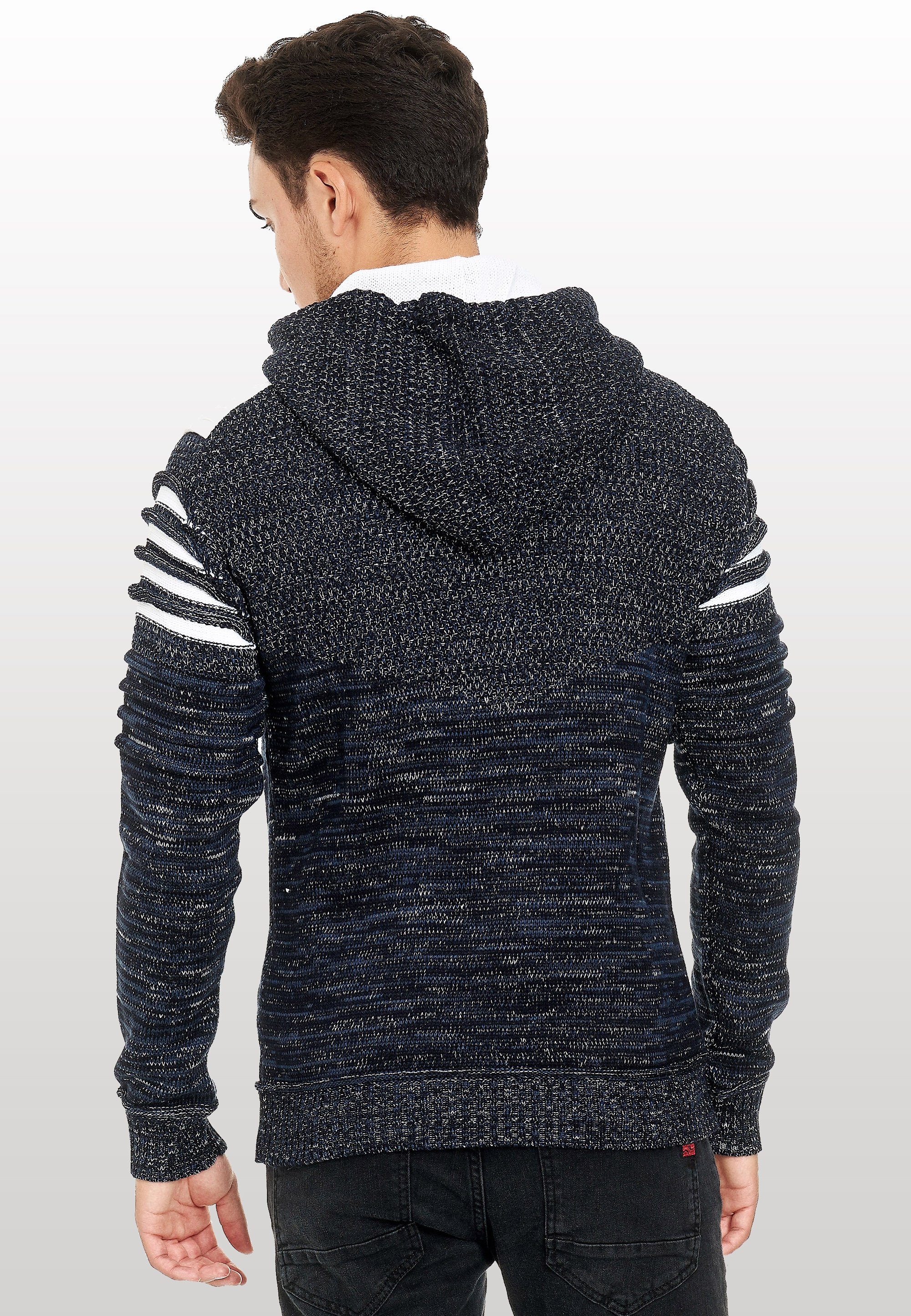 in blau Neal Rusty Strickdesign Kapuzensweatshirt modernem