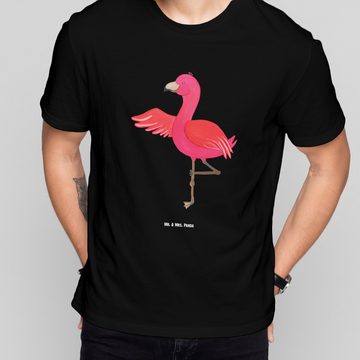 Mr. & Mrs. Panda T-Shirt Flamingo Yoga - Schwarz - Geschenk, Sprüche, Vogel, Namaste, Gebursta (1-tlg)
