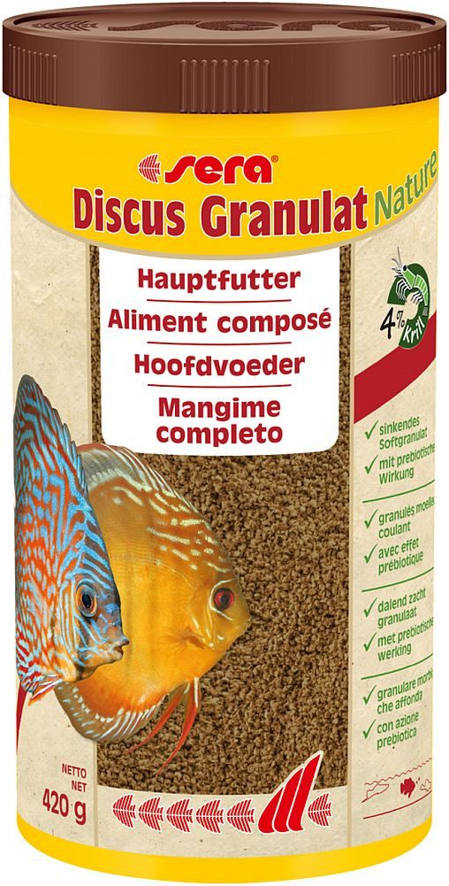 Aquariendeko sera Discus Granulat Nature