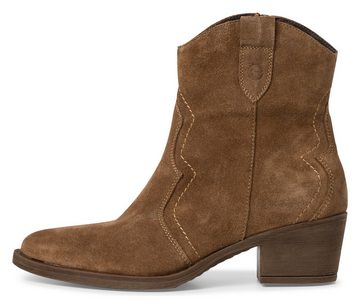 Tamaris Cowboy Stiefelette, Blockabsatz, Westen-Stiefelette, Boots mit modischen Kontrastnähten