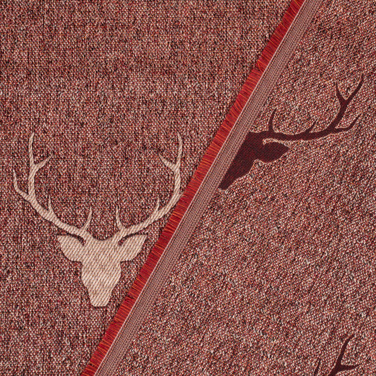 SCHÖNER LEBEN. Stoff Dekostoff Landhausstoff Wendestoff Hirschkopf Geweih r günstig online kaufen