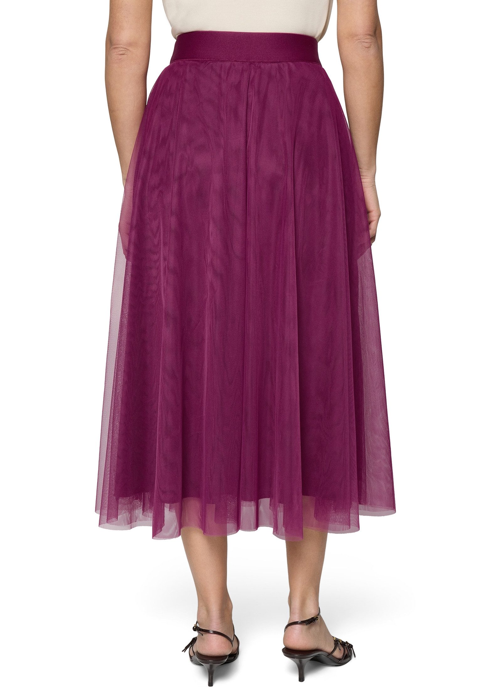 Zero Midirock Damen mit elastischem Bund Material.