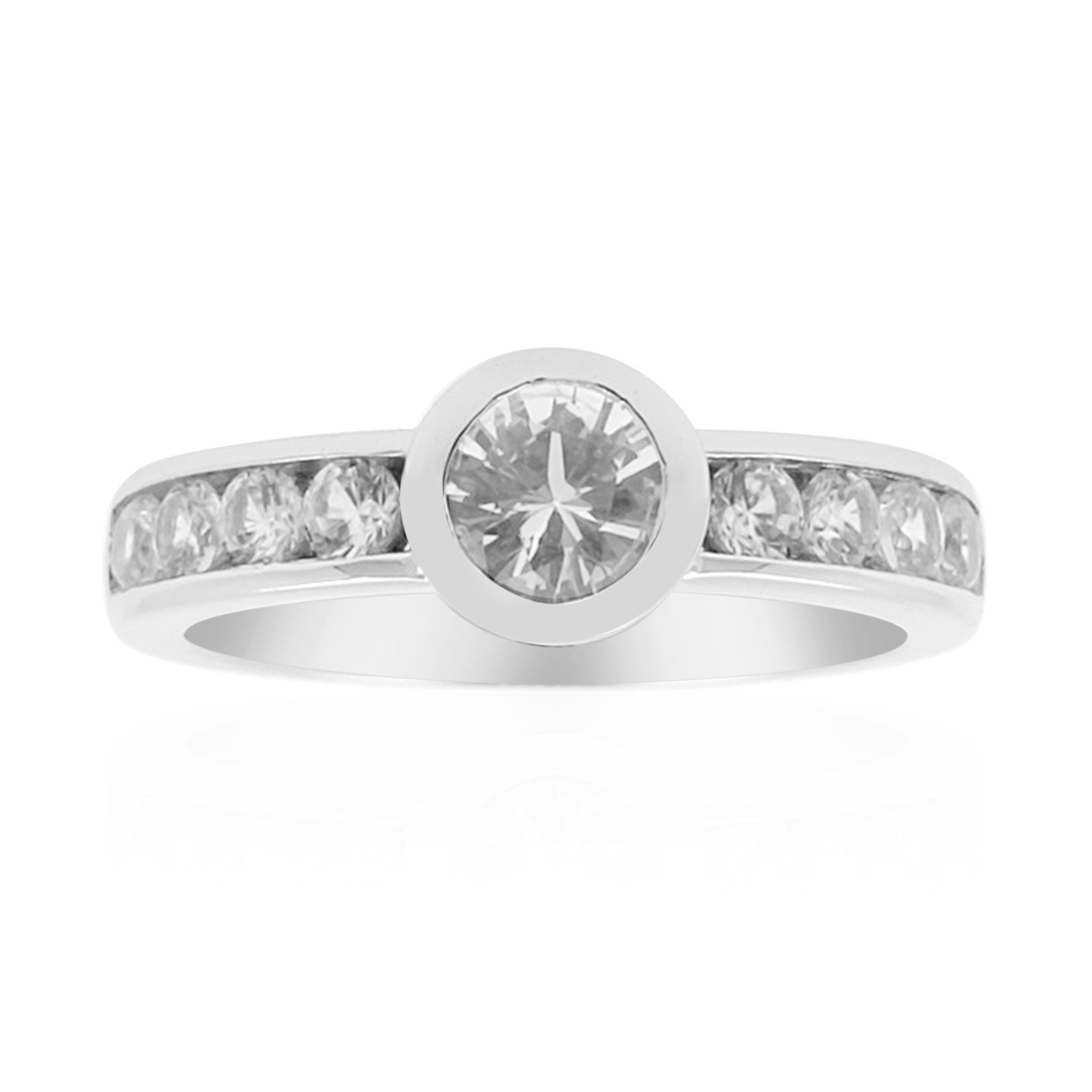 Silberring Cavill Ring 0,414 ct Danburit & 8 Zirkone, 925 Sterlingsilber glänzend