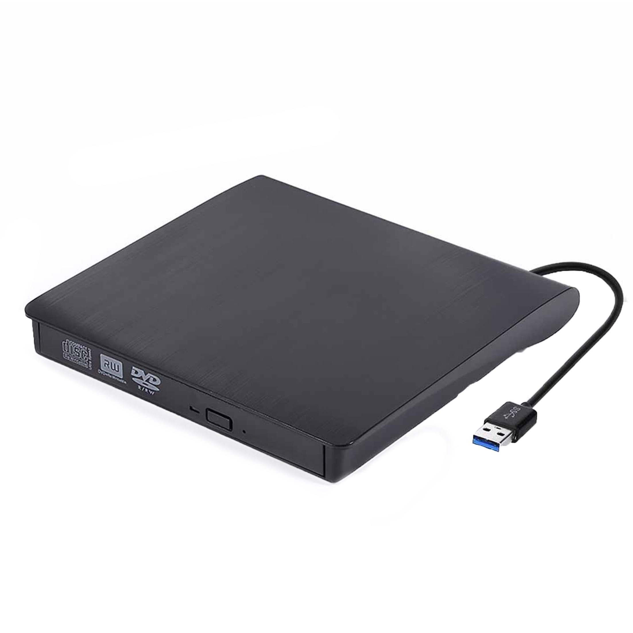 KINSI USB3.0 Externes optisches Laufwerk Mobiler DVD-Brenner CD-Brenner (DVD 8x/CD 24x, Antriebslose Installation, Plug and Play)