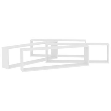 furnicato Wandregal Würfelregale 4 Stk. Weiß 100x15x30 cm Holzwerkstoff