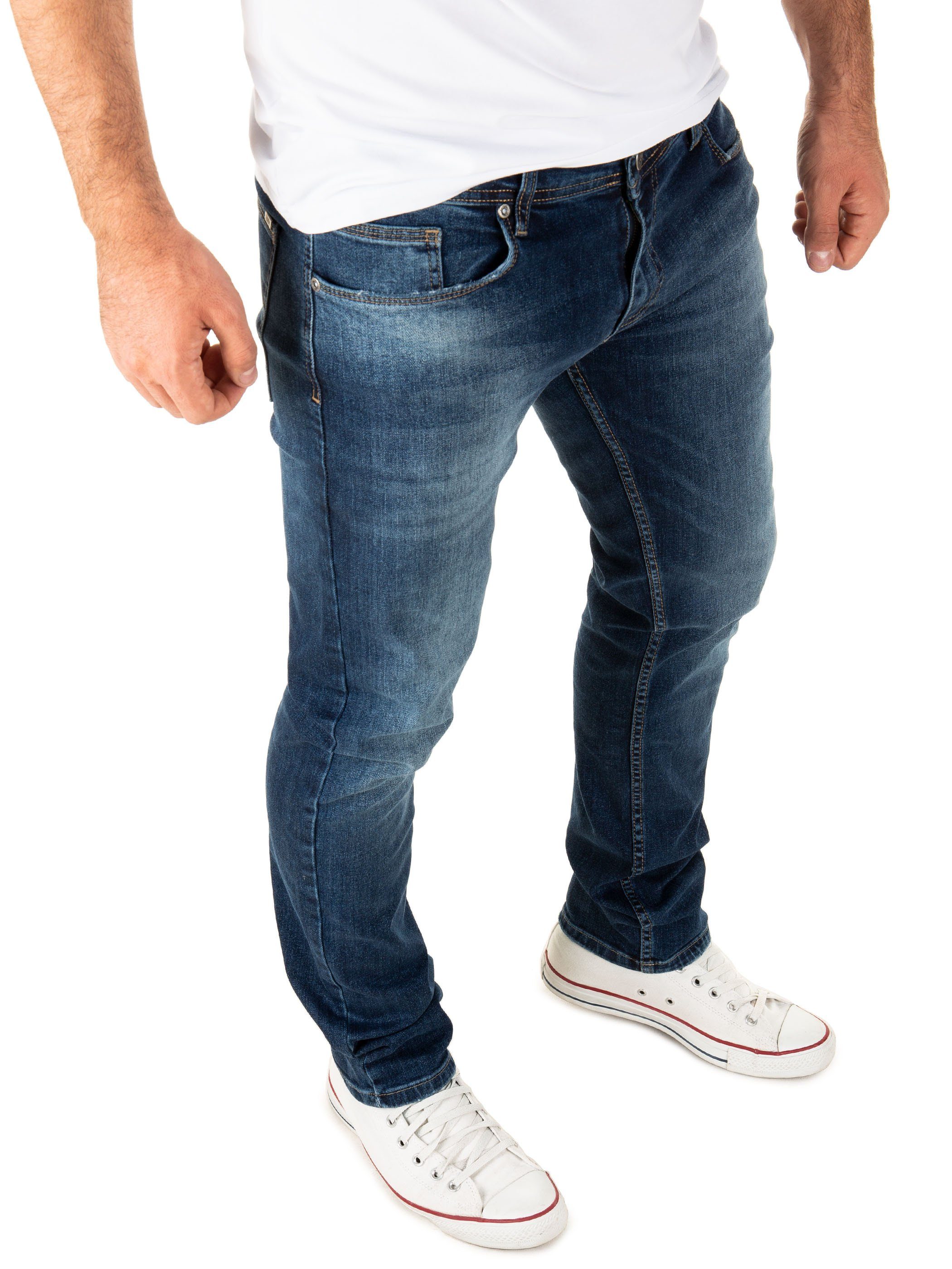 WOTEGA Slim-fit-Jeans Stretch Jeanshose Justin Herren Jeans mit Stretchanteil Blau (Insignia Blue 194028)