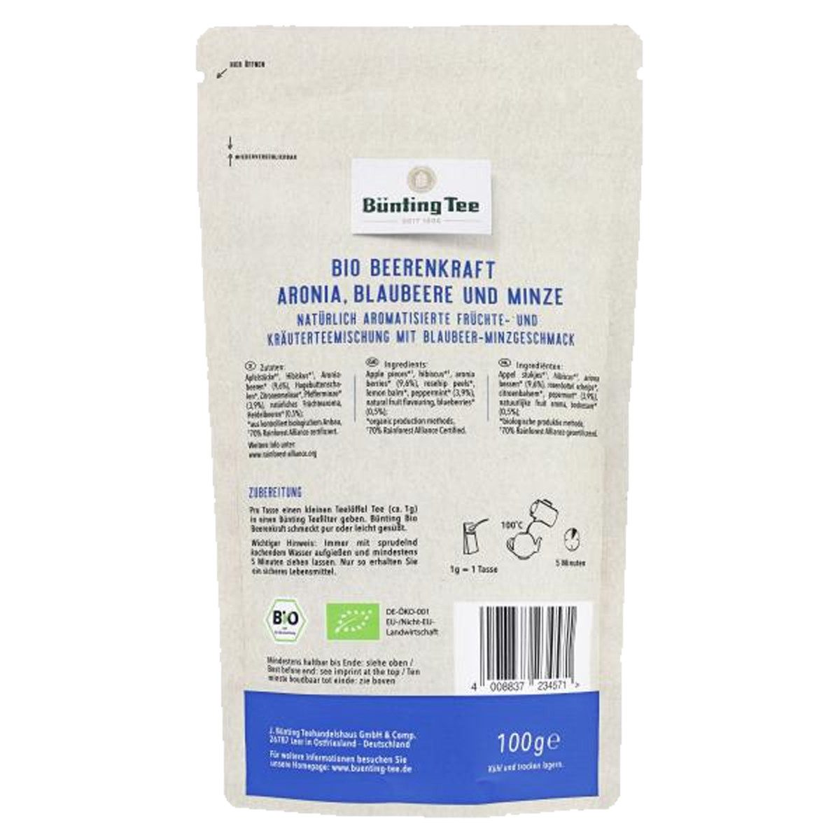 Bünting Tee Tee, Bünting Bio Tee Beerenkraft 100g