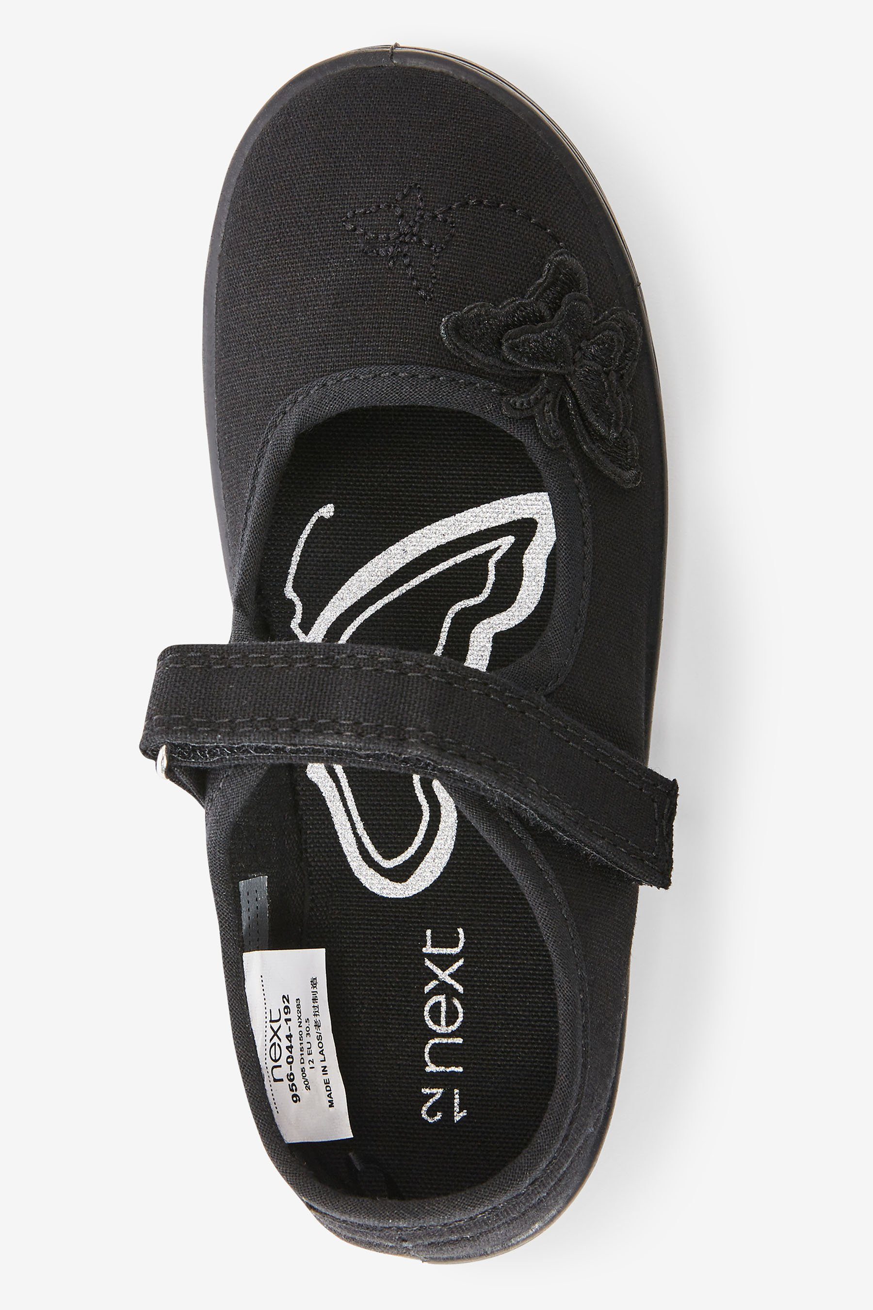 Next Turnschuhe mit aufgestickten Schmetterlingen Mary-Jane-Schuhe (1-tlg)