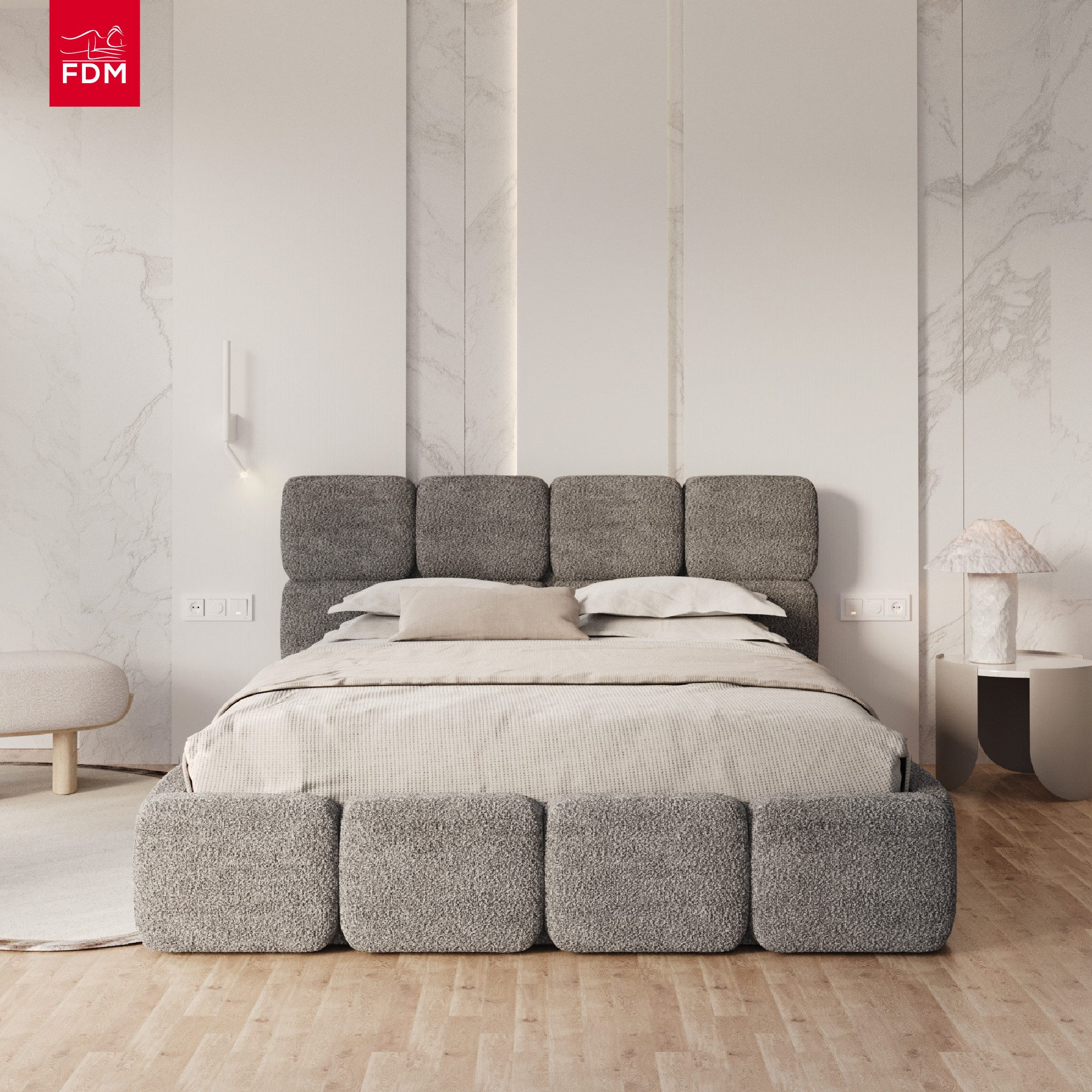 FDM Polsterbett CLOUDY Bettgestell Bett 140x200, günstig online kaufen