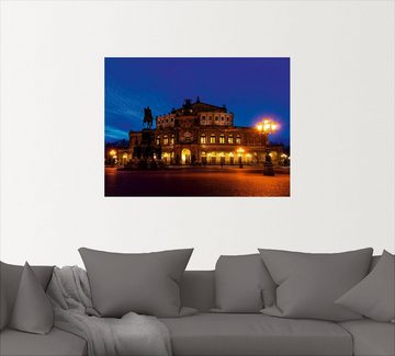 Artland Wandfolie Dresden Semperoper, blaue Stunde, Gebäude (1 St), selbstklebend