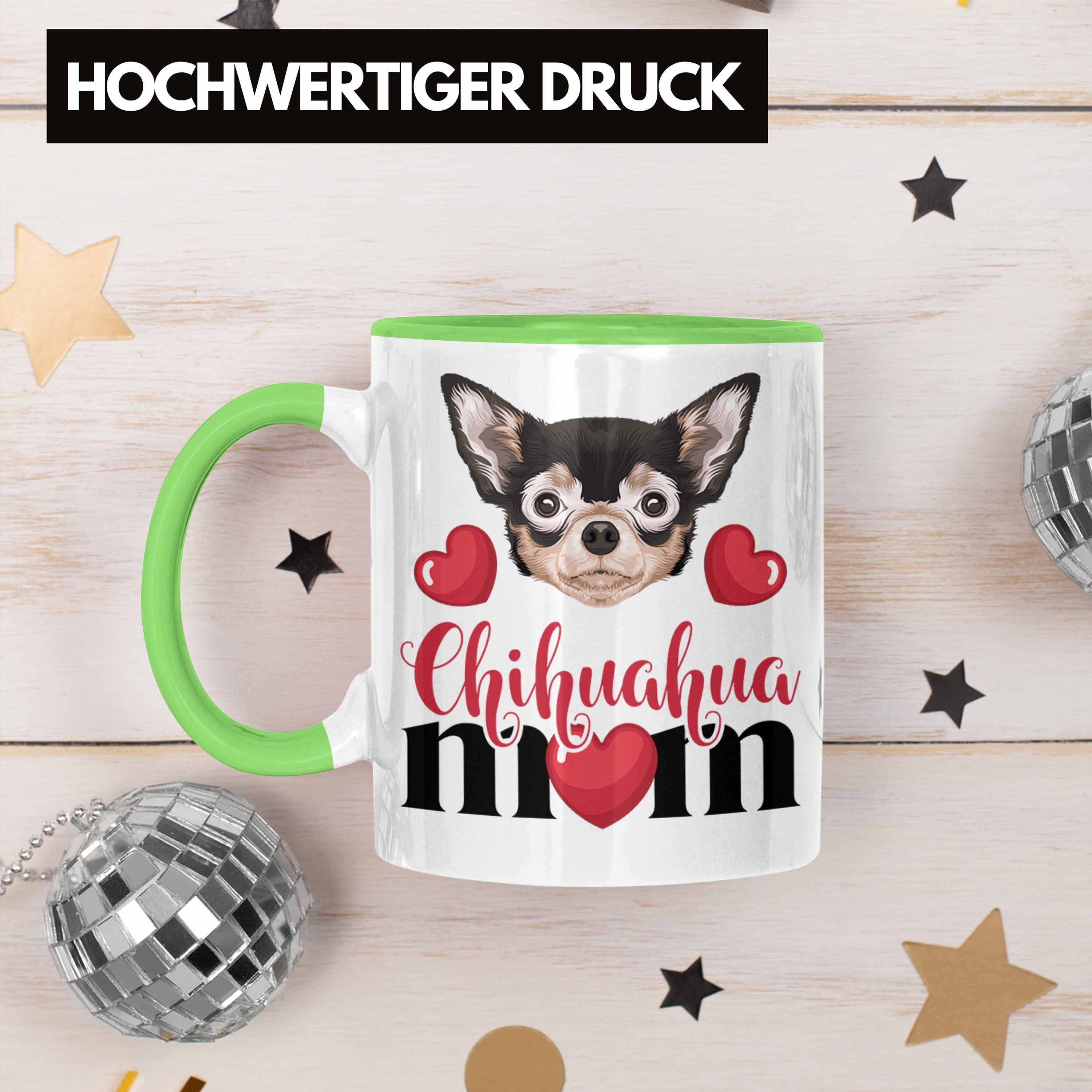 Tasse Geschenk Lustiger Geschenkide Grün Trendation Spruch Besitzer Mama Tasse Mom Chihuahua