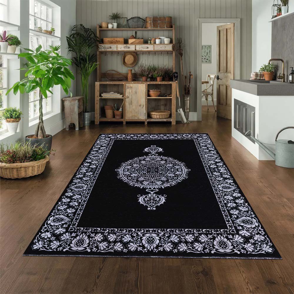 Teppich Teppich Designer Teppich Carpetilla Wohnzimmer, mm, Kurzflor, Rechtekig, Baumwolle, Rechteck, 6 Kuche, Carpetilla, waschbar. Fußbodenheizung Esszimmer, Höhe: geeignet