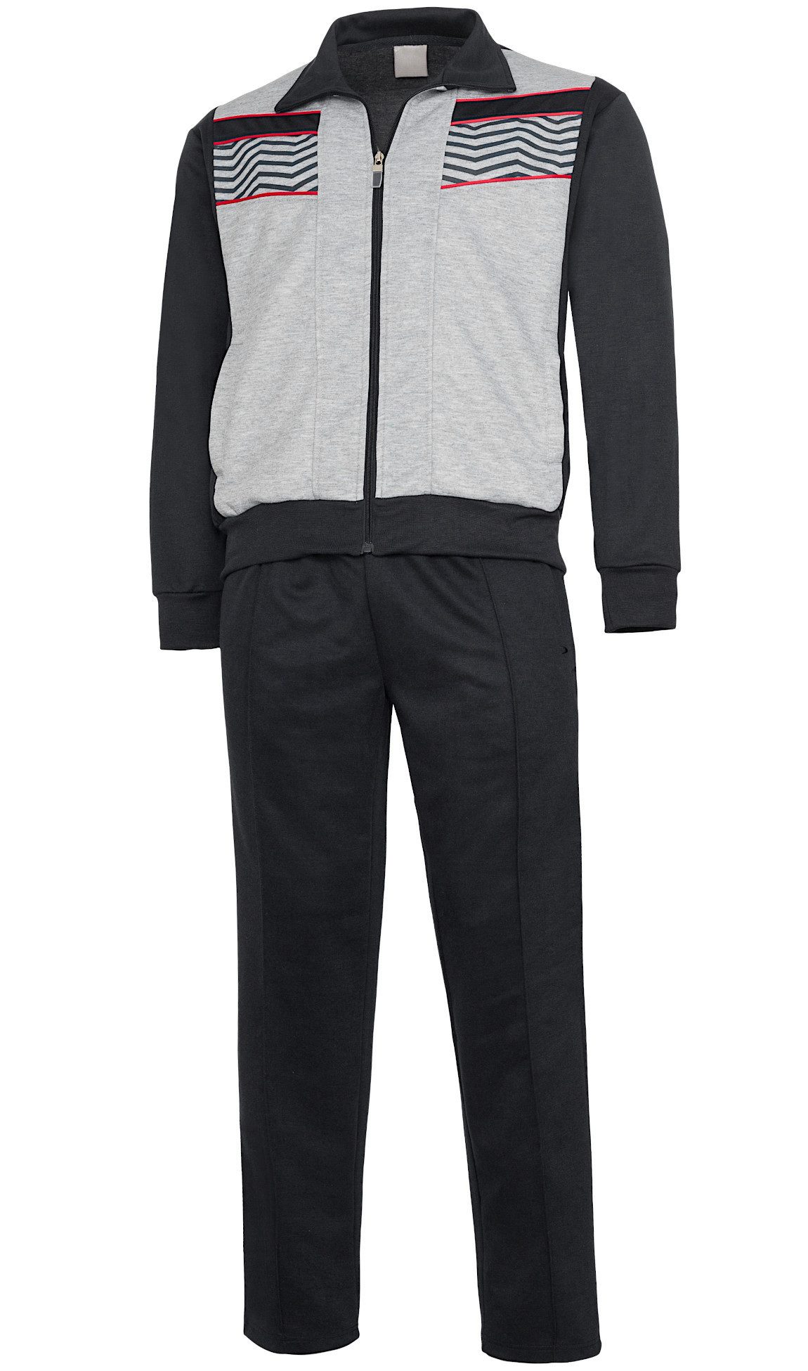 Herbold Sportswear Trainingsanzug Herren Freizeitanzug Sportanzug (2-tlg), mit Frontbiese, Reißverschluss-Taschen