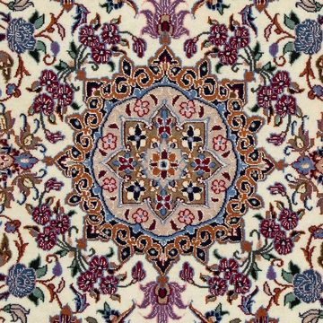 Orientteppich Perser - Isfahan - Premium - 102 x 70 cm - beige, morgenland, rechteckig, Höhe: 6 mm, Wohnzimmer, Handgeknüpft, Einzelstück mit Zertifikat