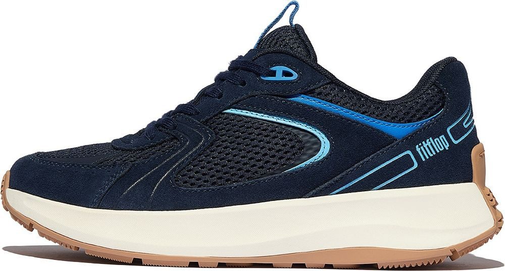 Fitflop F-Mode Flow Suede/Mesh/Leather Flatform Sneakers Sneaker