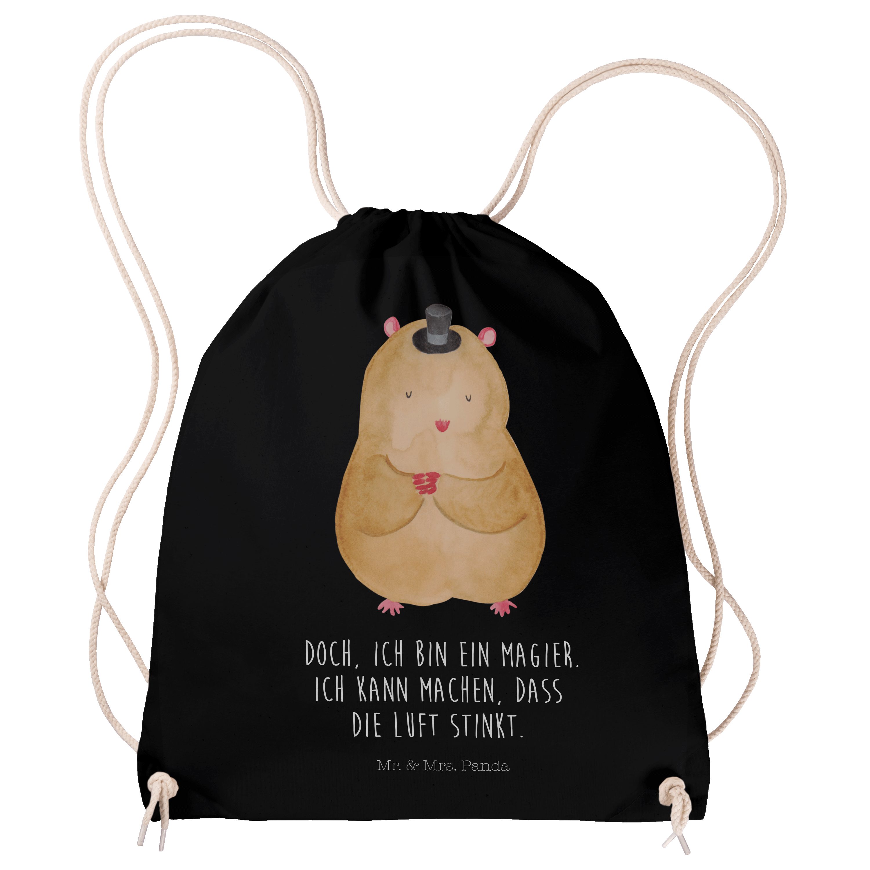 Mr. & Mrs. Panda Sporttasche »Hamster mit Hut Schwarz Tiere