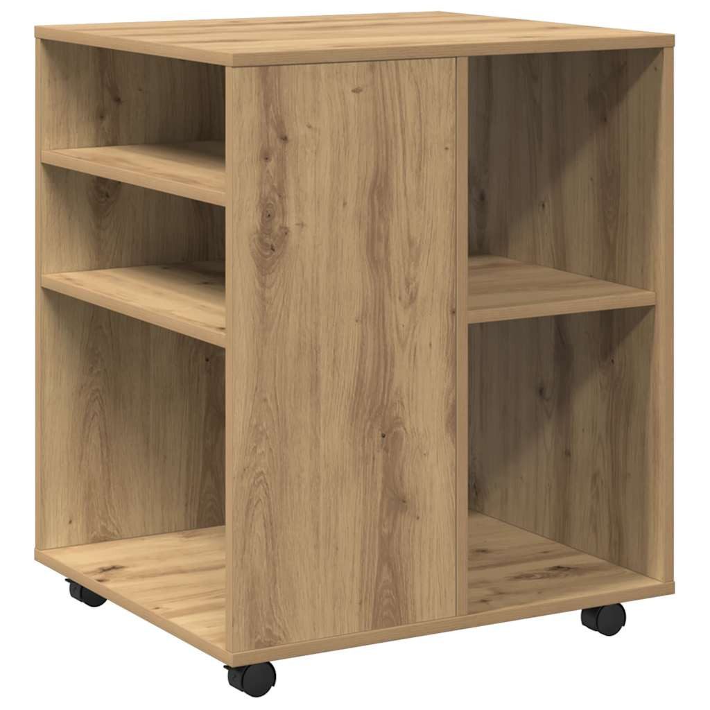 Rollschrank - Rollschrank mit Schreibtisch MOSS Weiß Massivholz Kiefer