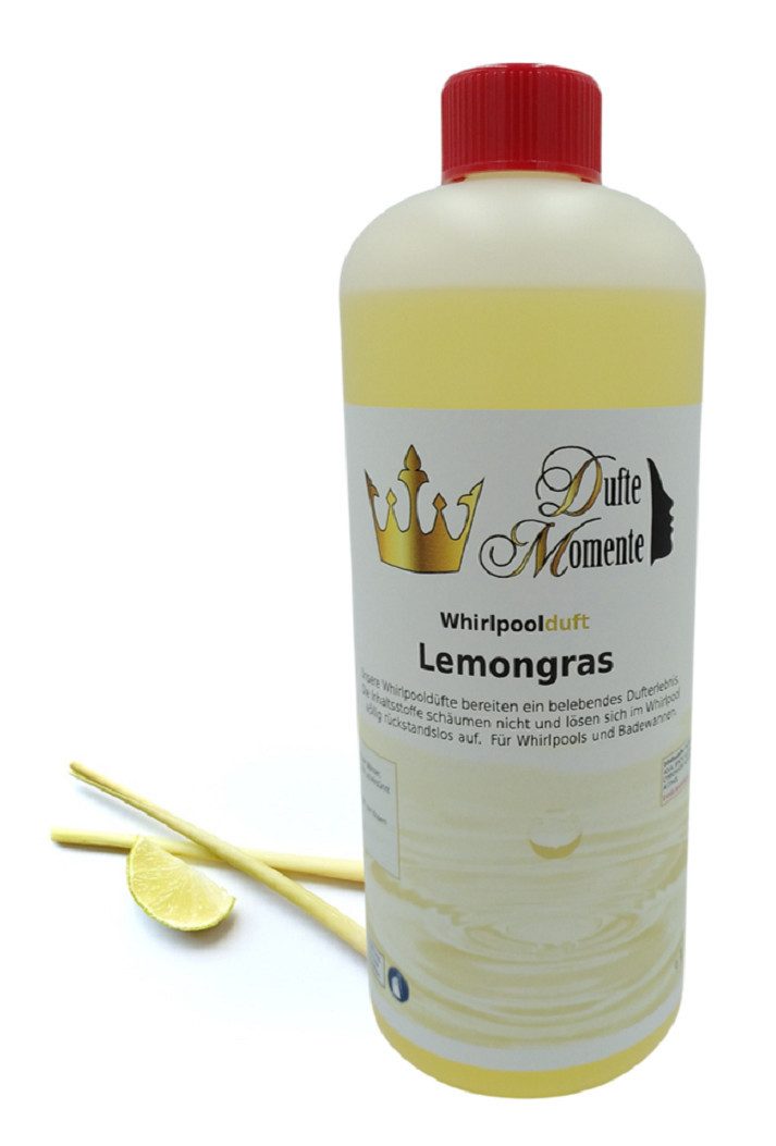 Dufte Momente Badezusatz Whirlpool Duft Lemongras 1000ml, vegan und ohne Tierversuche, kein Schaum