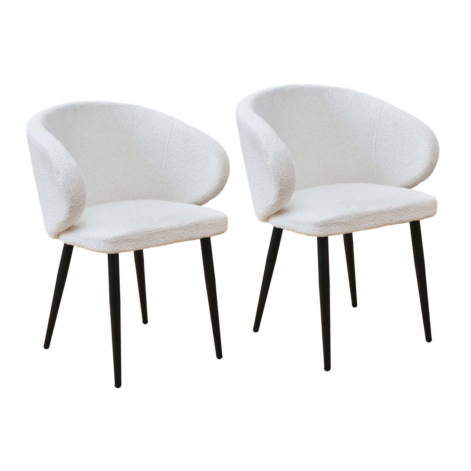 SVITA Esszimmerstuhl AUDREY (2er-Set), Küchenstühle, Metallbeine, Teddybouc günstig online kaufen