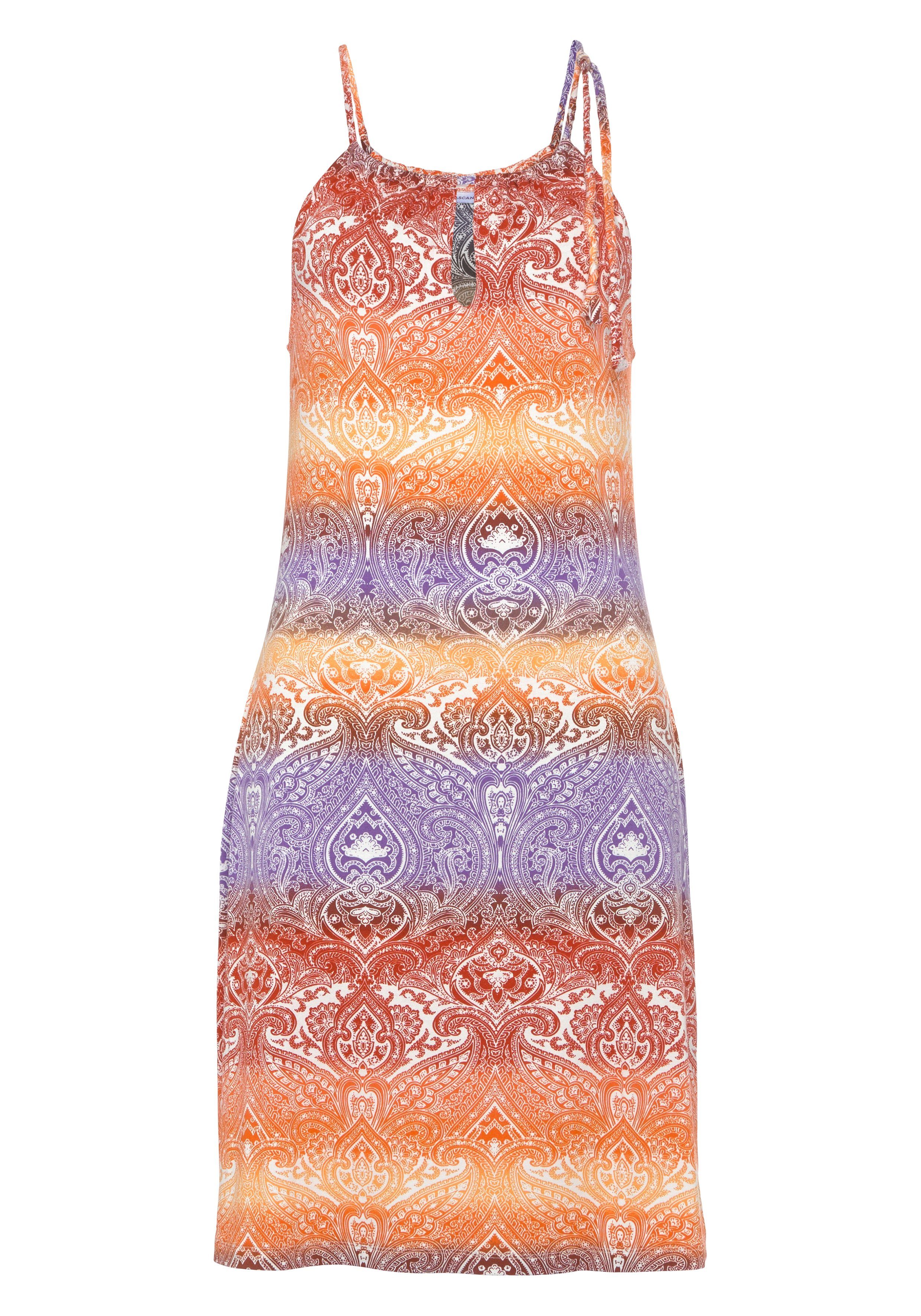 LASCANA Jerseykleid mit Alloverdruck, kurzes Strandkleid günstig online kaufen