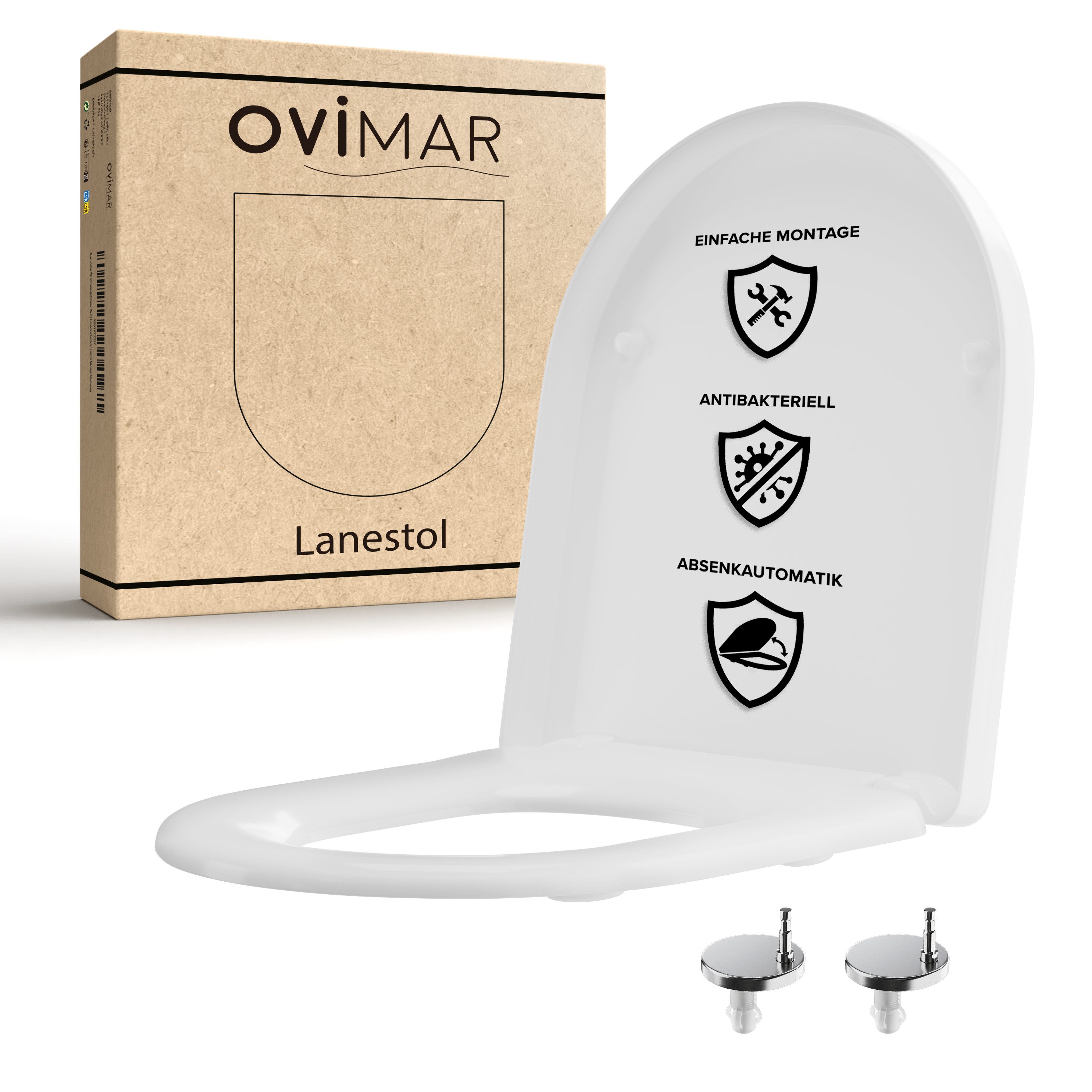 ovimar WC-Sitz (1-St), aus Duroplast in Weiß zur