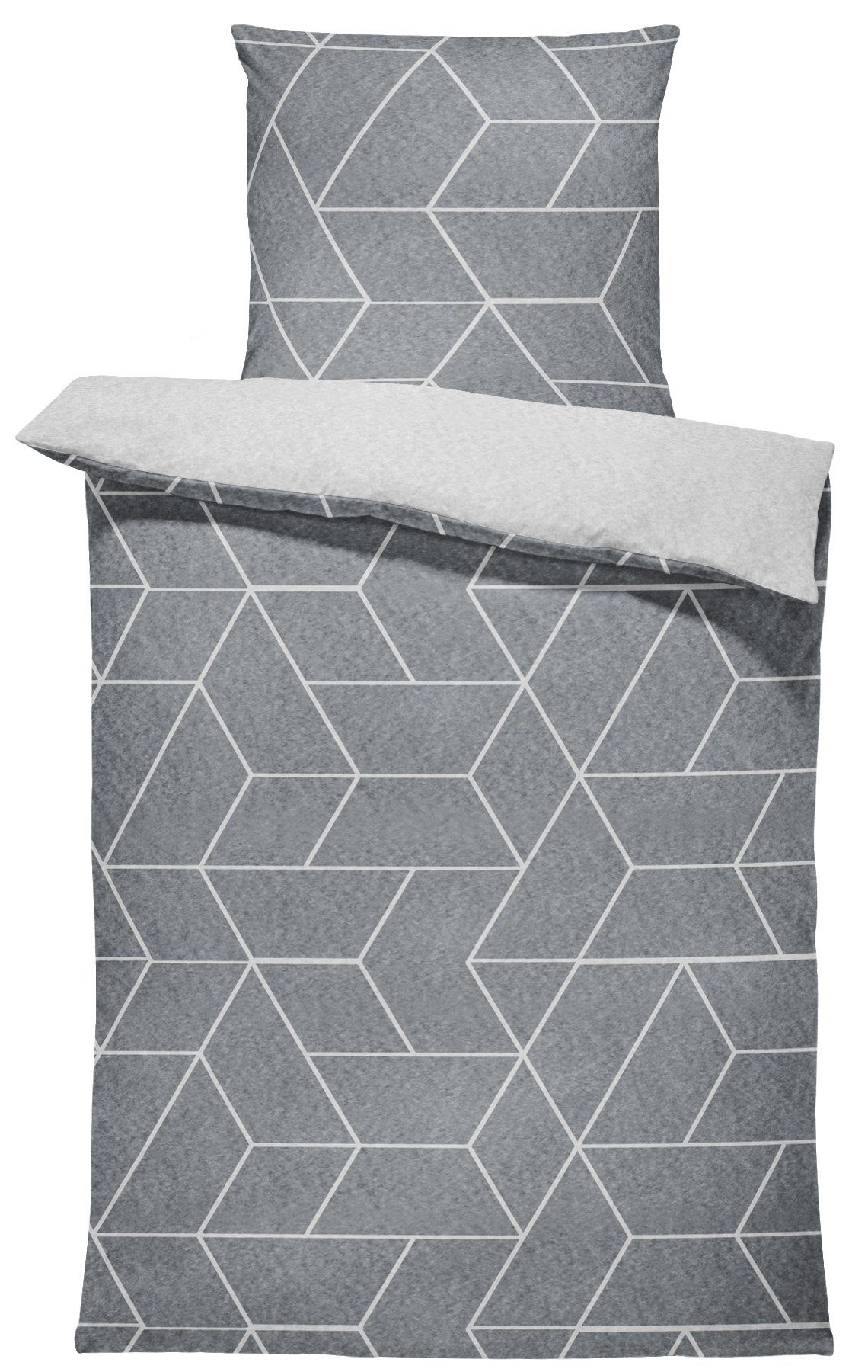 One Home Bettwäsche Jack, Fleece, 2 teilig, grafisch geometrisch, kuschelig günstig online kaufen