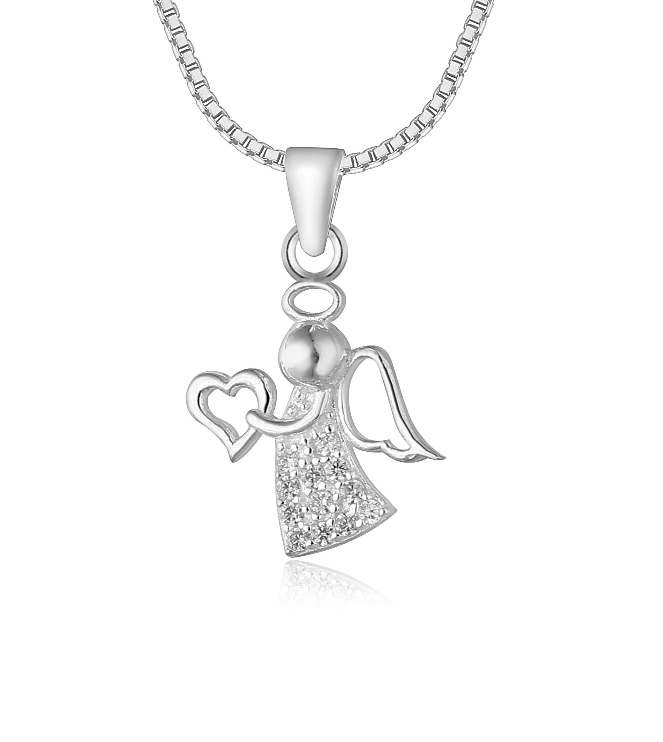 NAHLE Kette mit Anhänger Silberkette 925 Engel Silber Schutzengel (inklusiv günstig online kaufen
