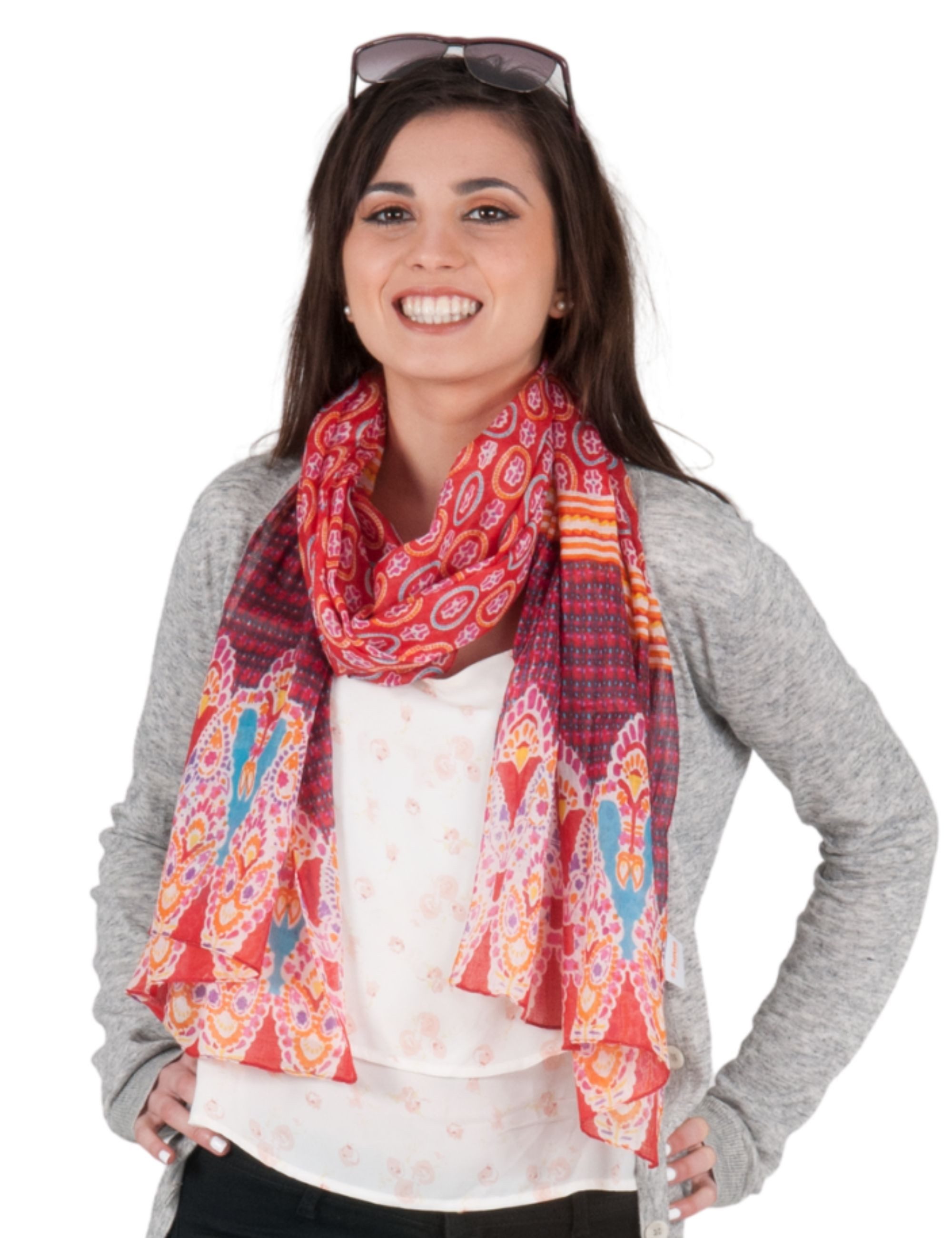 Sunsa Halstuch Damen Schal Tuch. Baumwolle Halstuch. Sommer Scarf ., Abstract Modern Aufdruck
